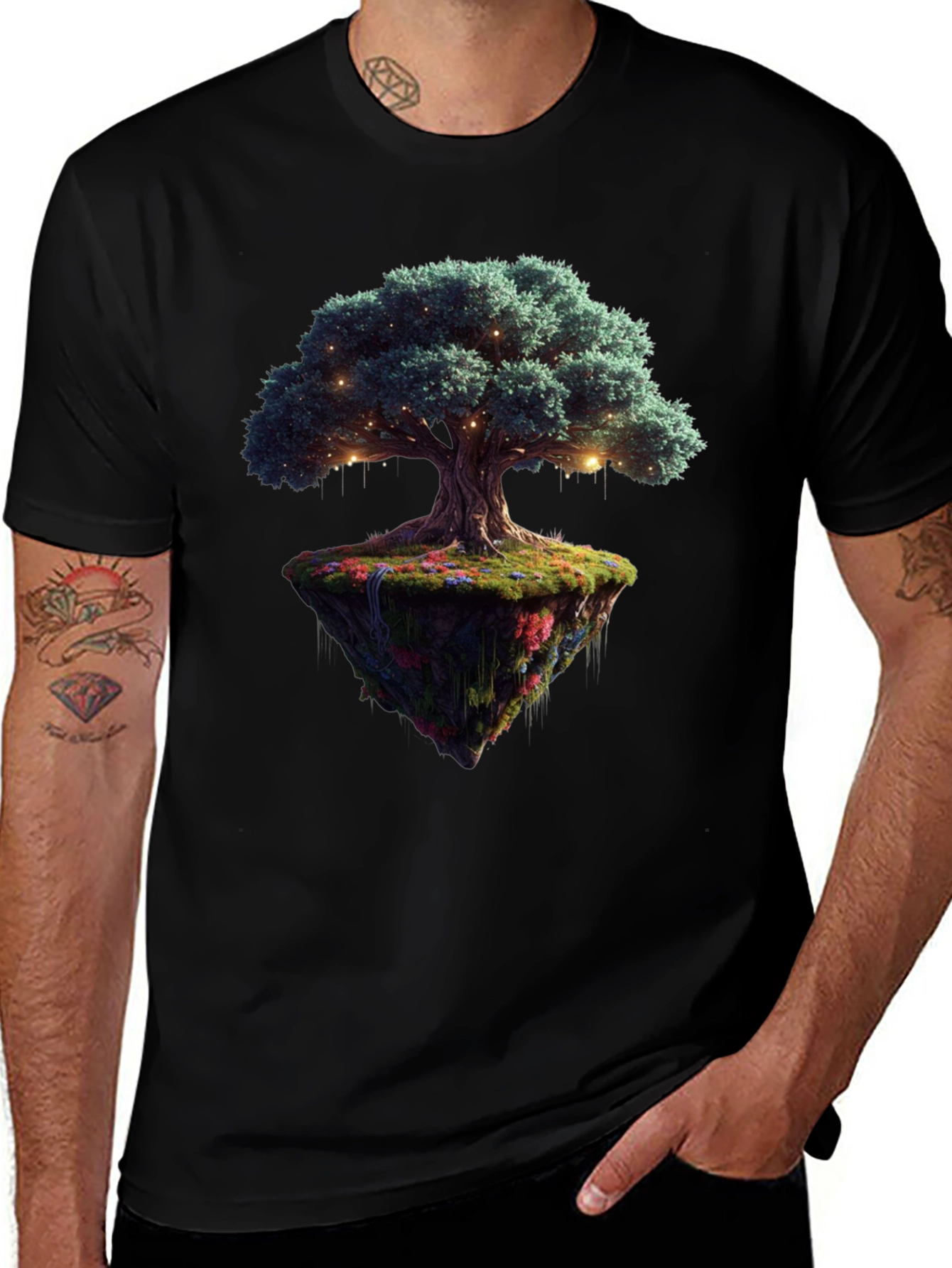 Magical Floating Island Tree Graphic Tee