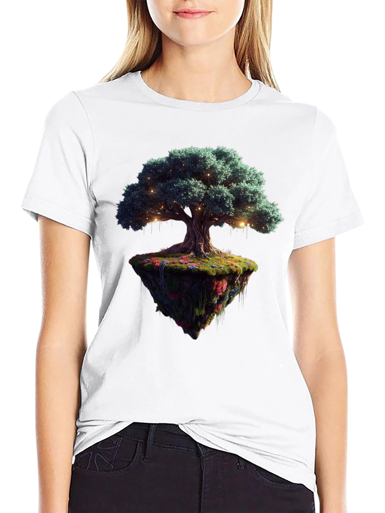 Magical Floating Island Tree Graphic Tee
