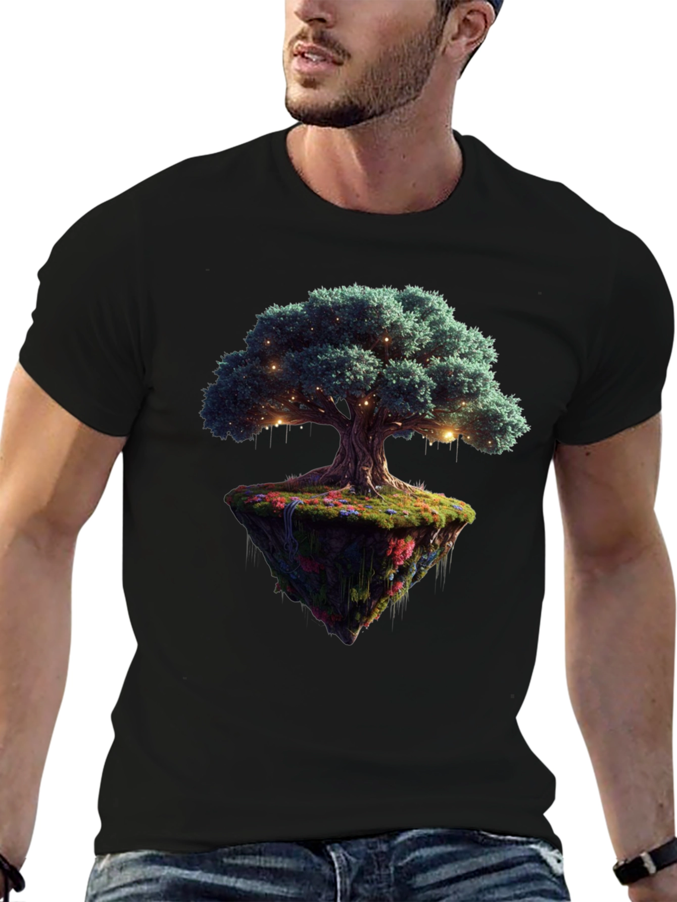 Magical Floating Island Tree Graphic Tee
