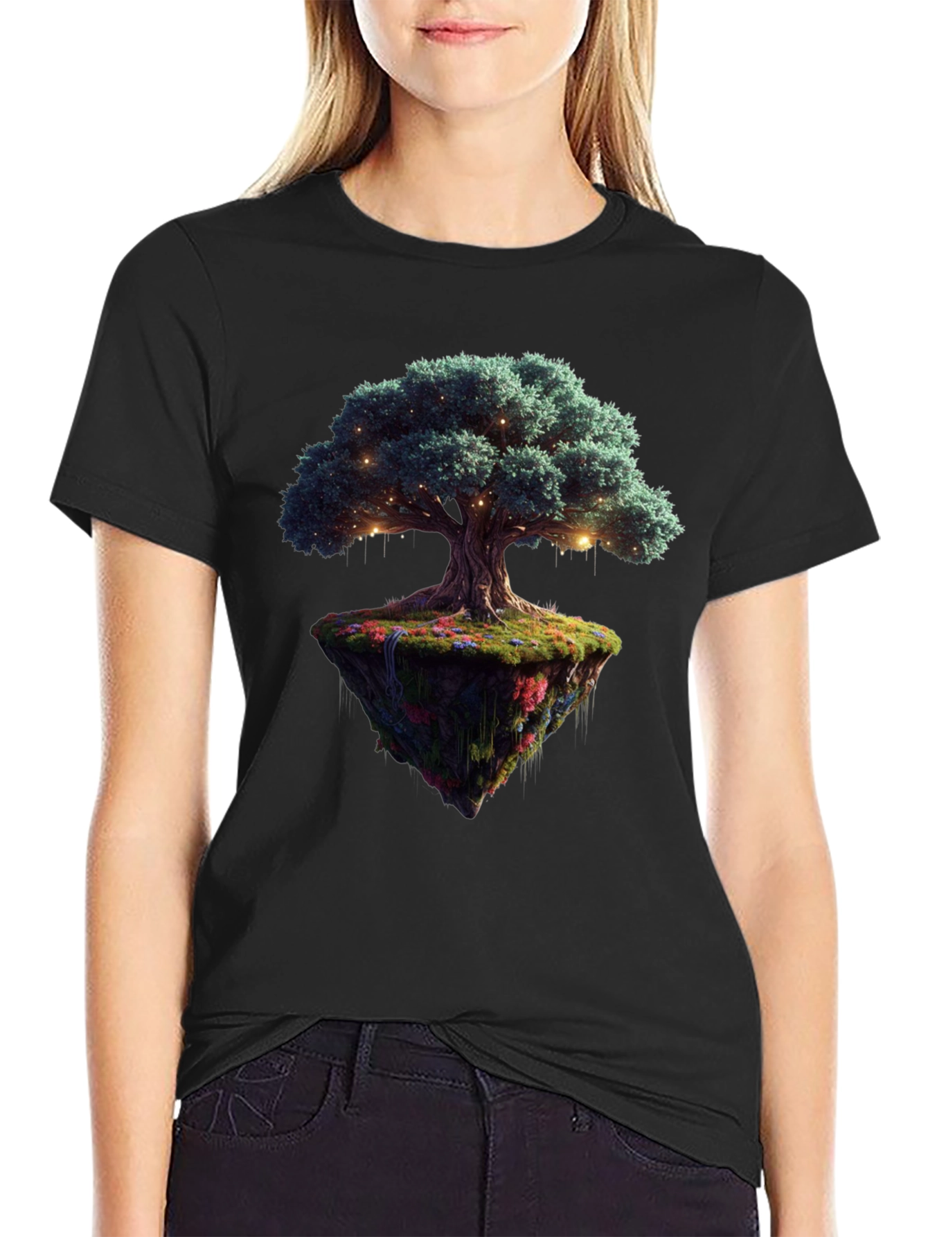 Magical Floating Island Tree Graphic Tee