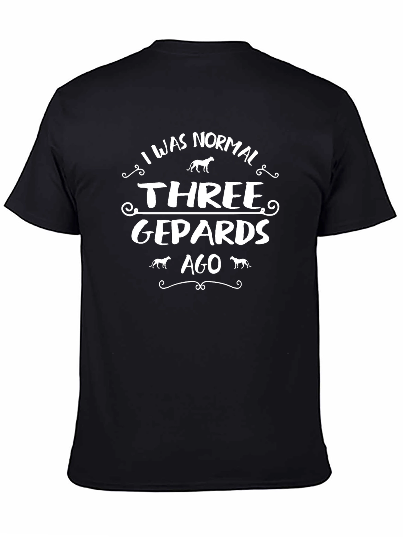 Funny Three Gepards Ago T-Shirt - Black