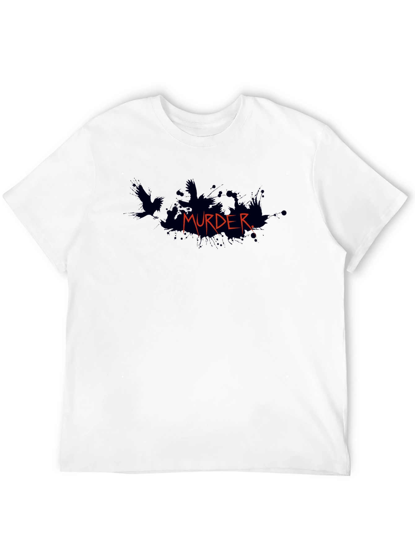 Murder Raven Graphic Tee - Dark Humor Fashion