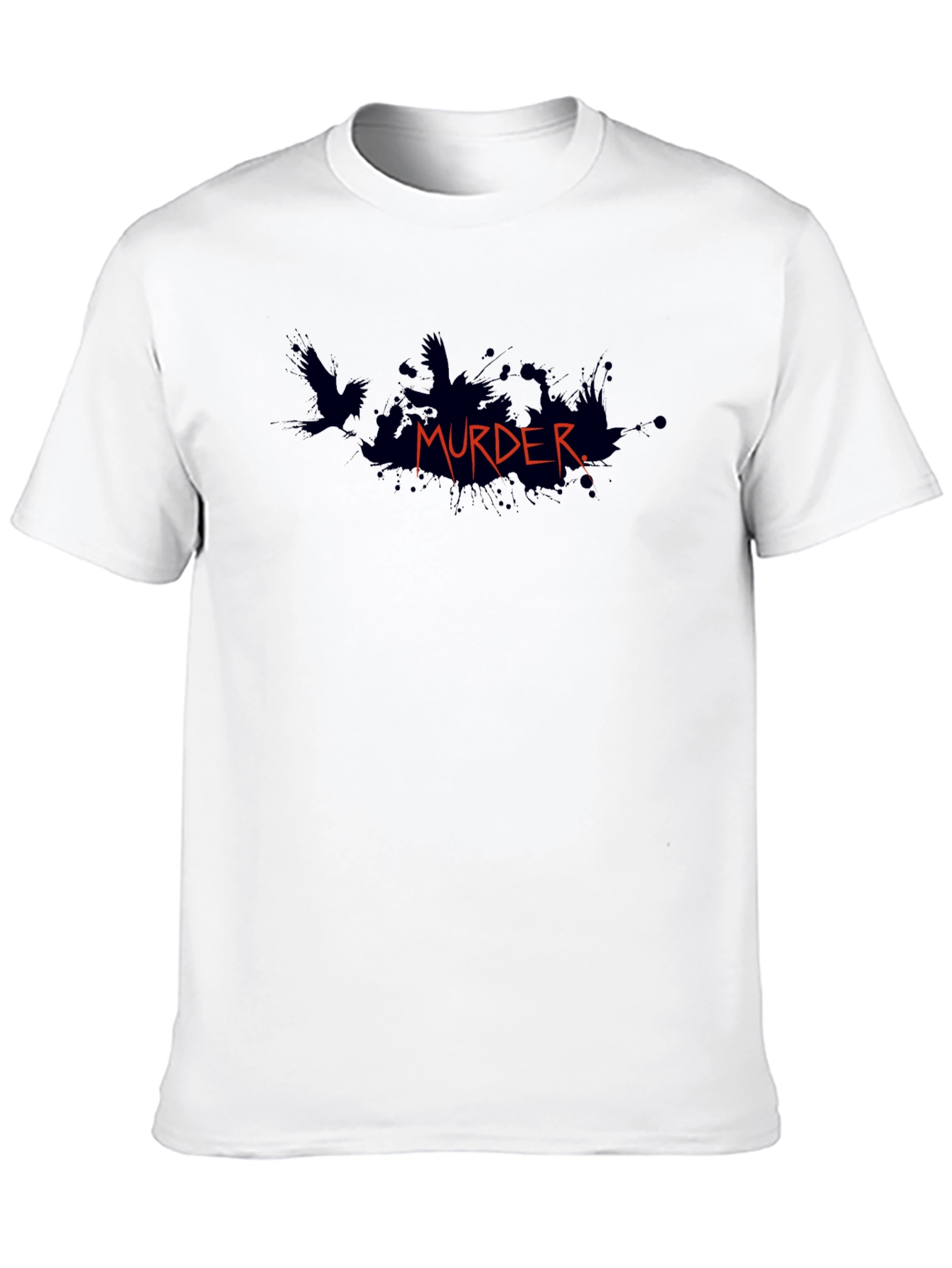 Murder Raven Graphic Tee - Dark Humor Fashion
