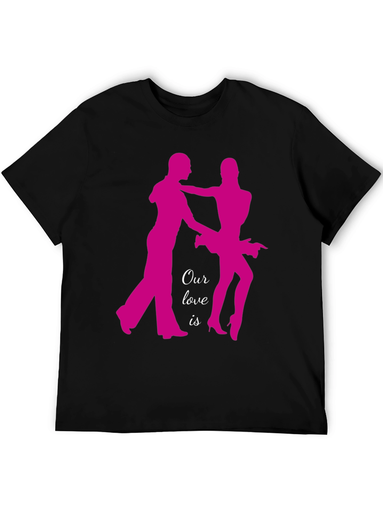 Dancing Love Graphic Tee - Black Cotton T-Shirt