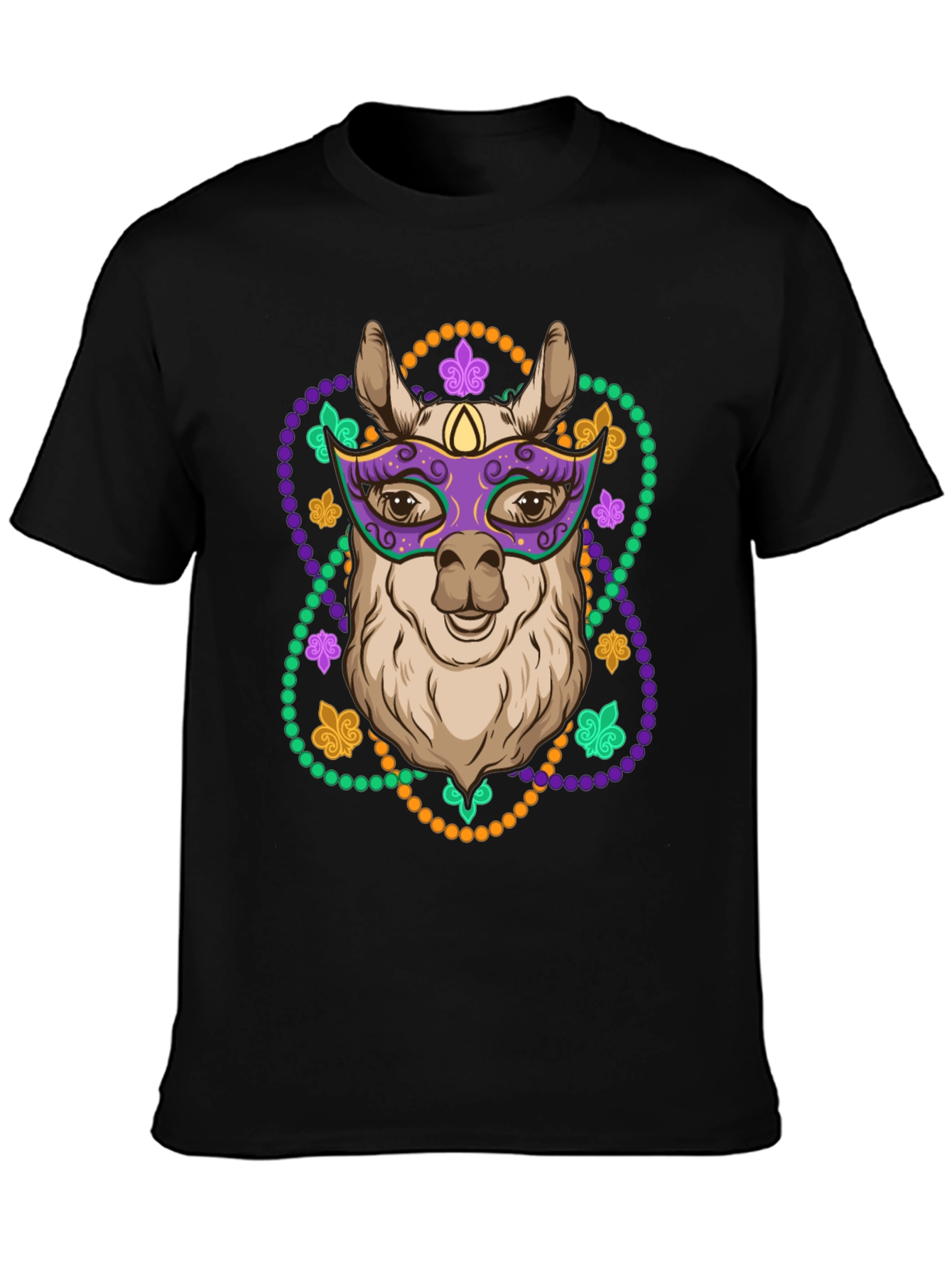 Mardi Gras Llama T-Shirt