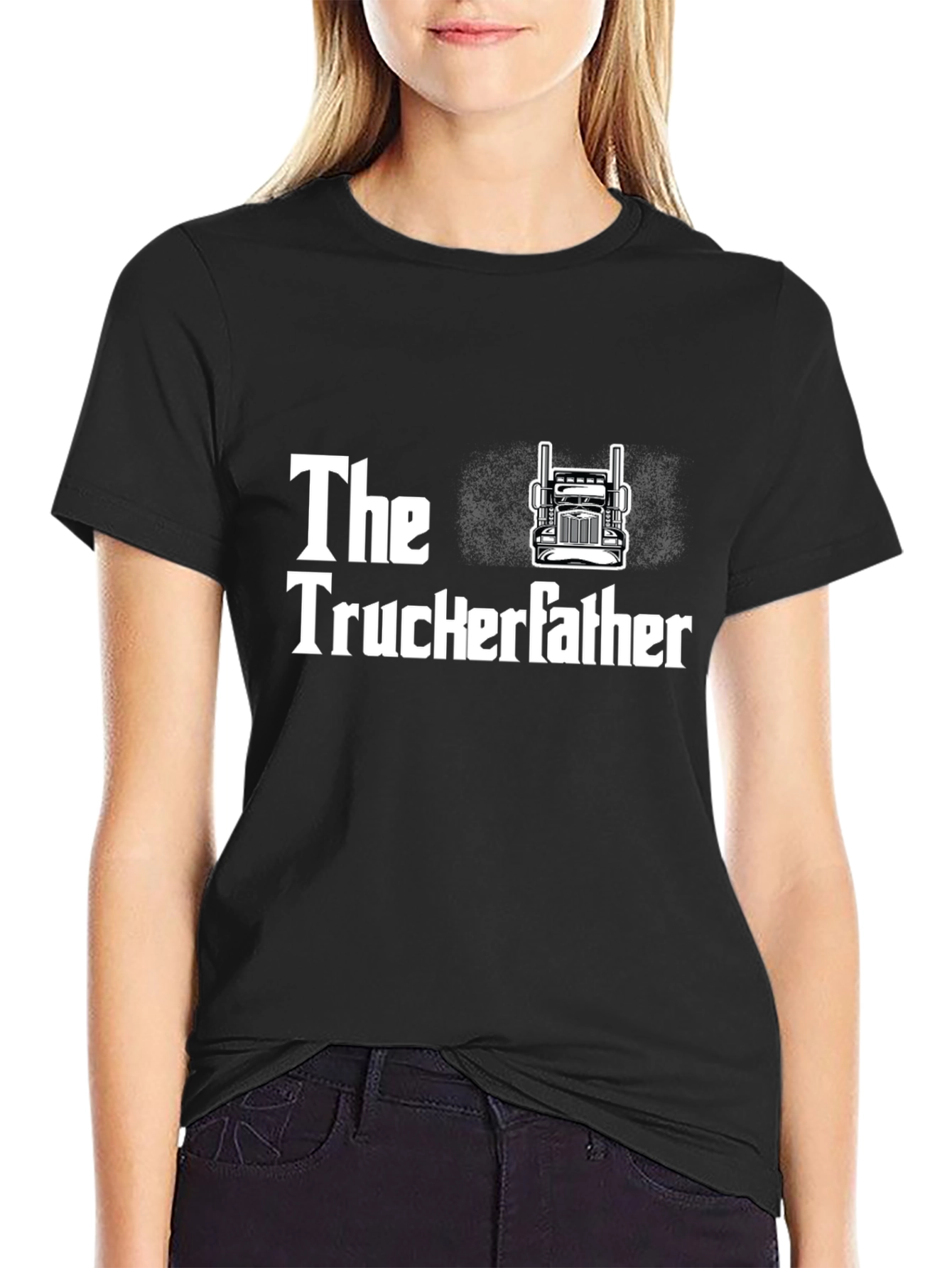The Truckerfather T-Shirt - Black Cotton Tee