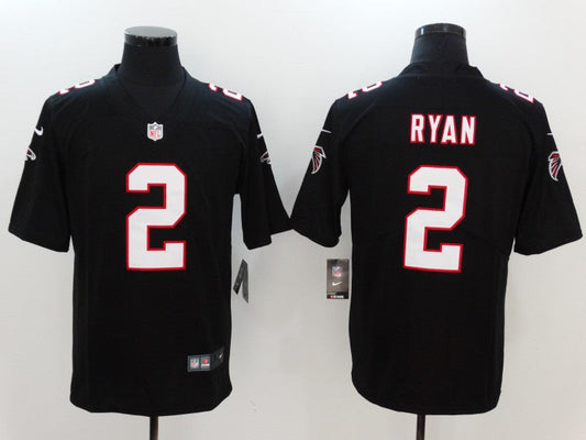 Men's Atlanta Falcons Matt Ryan #2 Black Game Jerseys