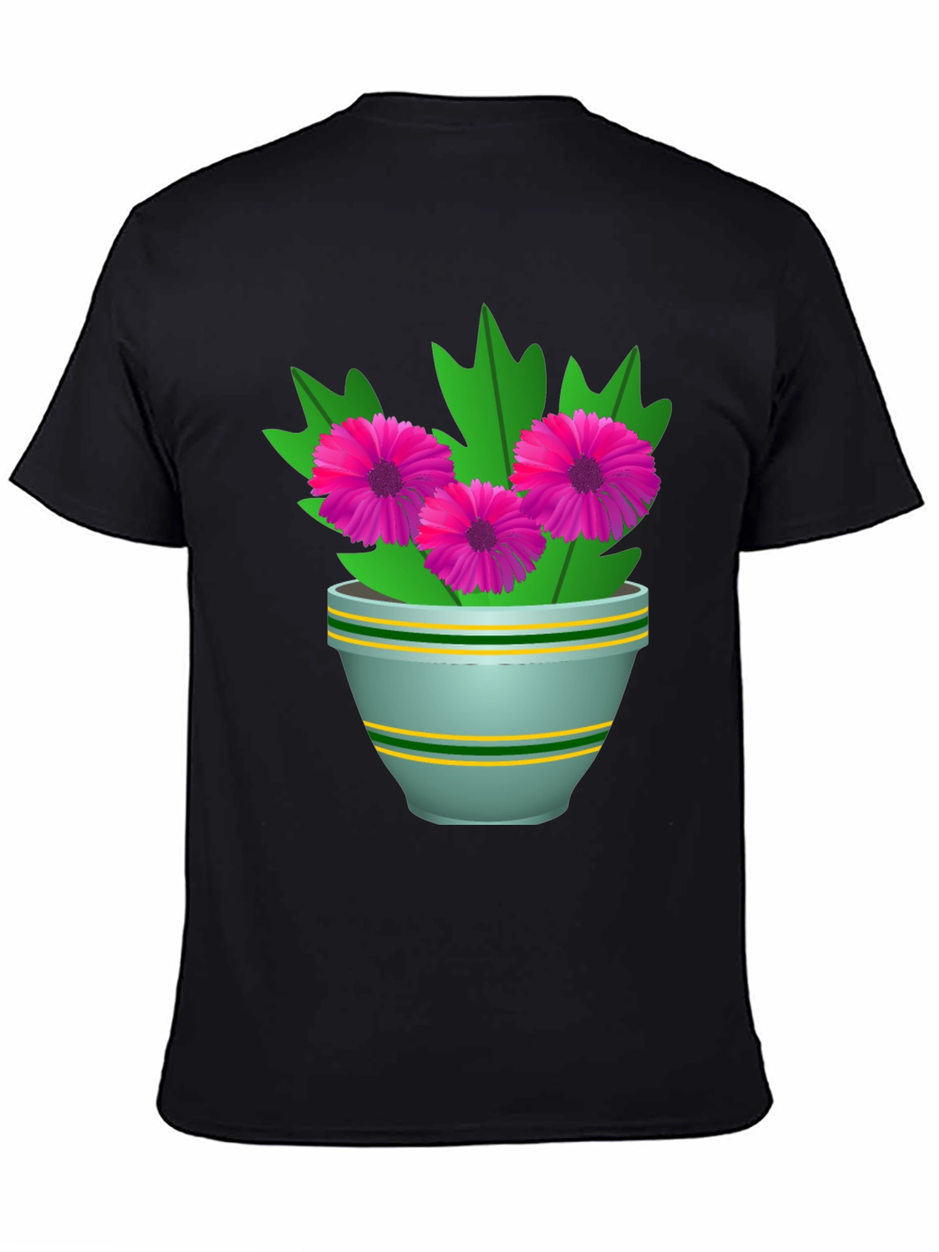 Floral Graphic Tee - Stylish Flower Pot Design
