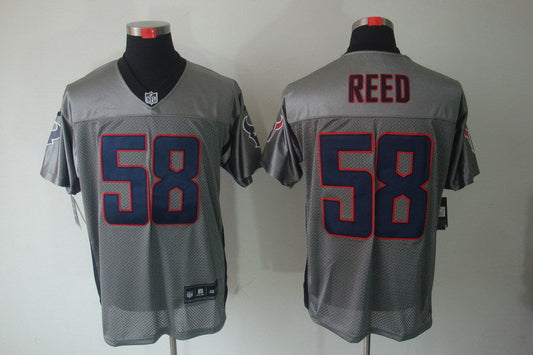 Men's Houston Texans Brooks Reed #58 Gray Game Jerseys