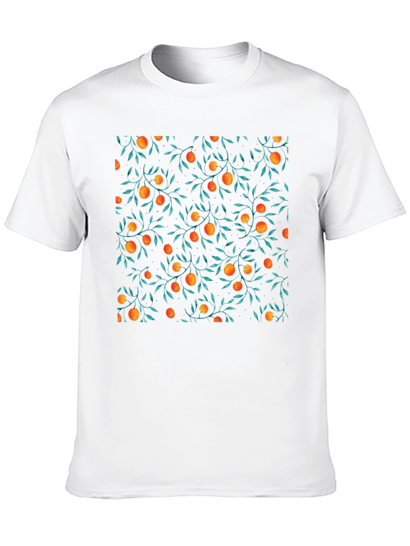 Orange Grove Print Black T-Shirt