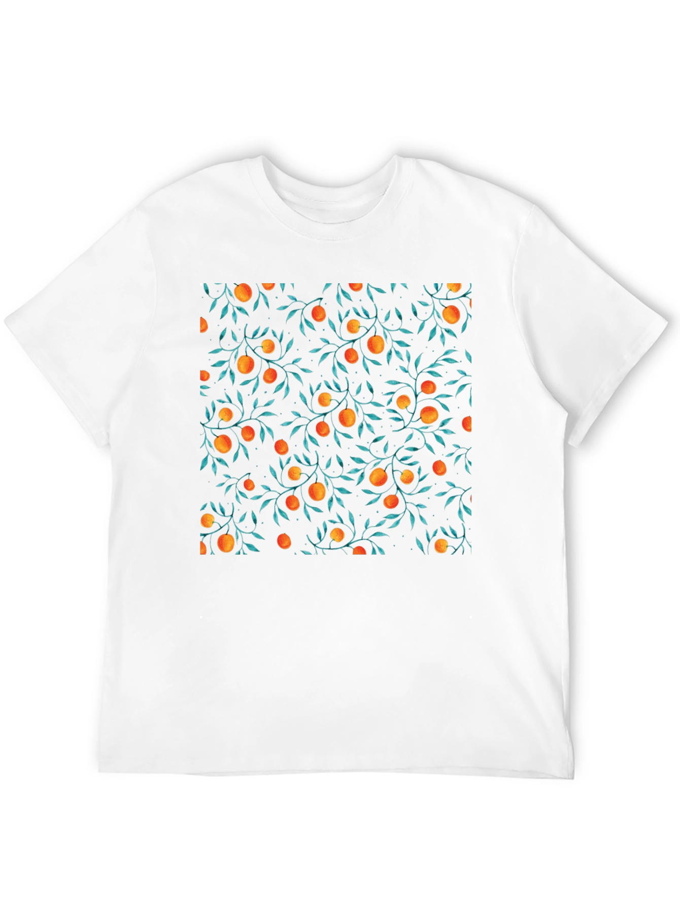 Orange Grove Print Black T-Shirt