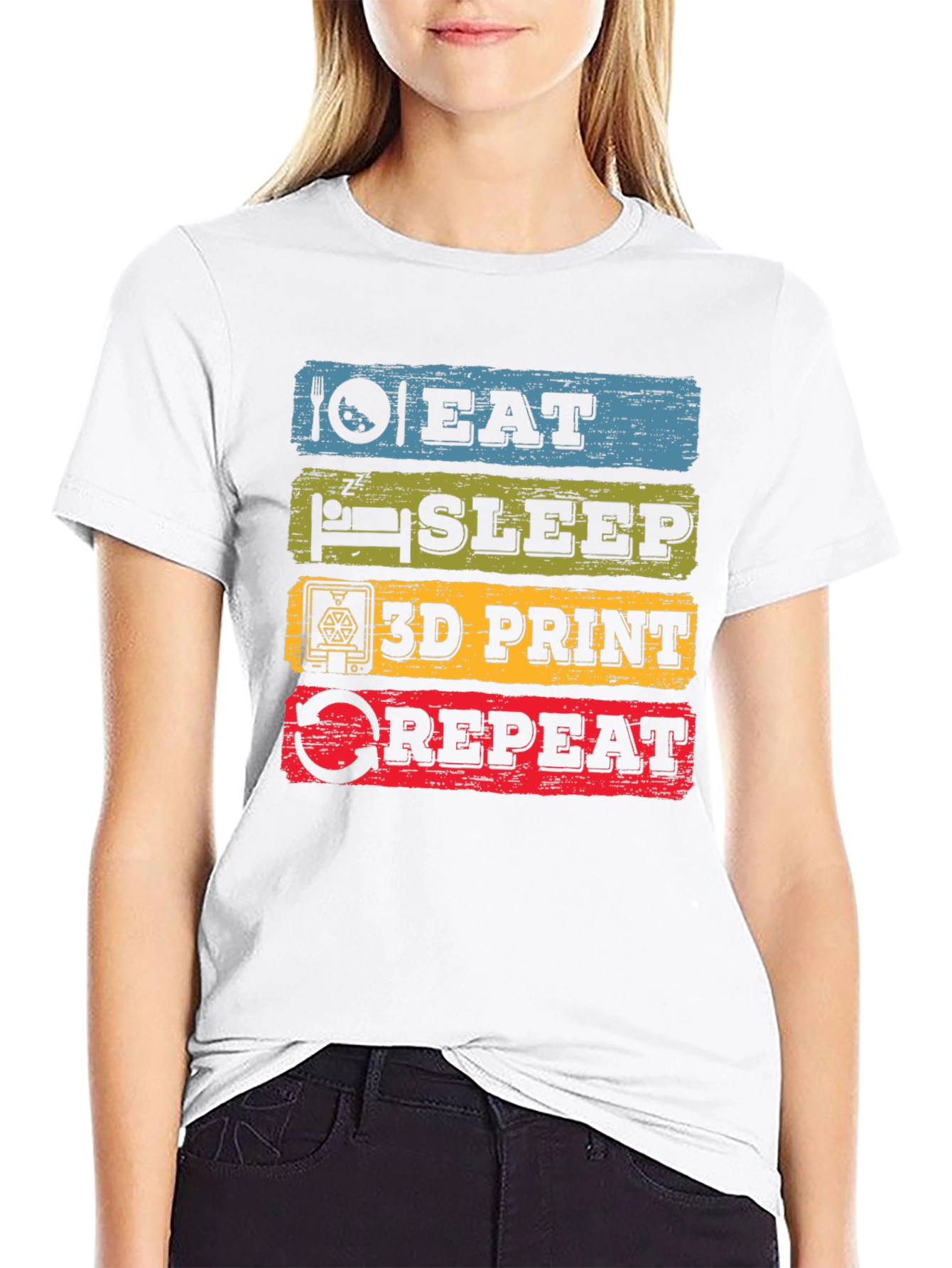 Eat Sleep 3D Print Repeat T-Shirt