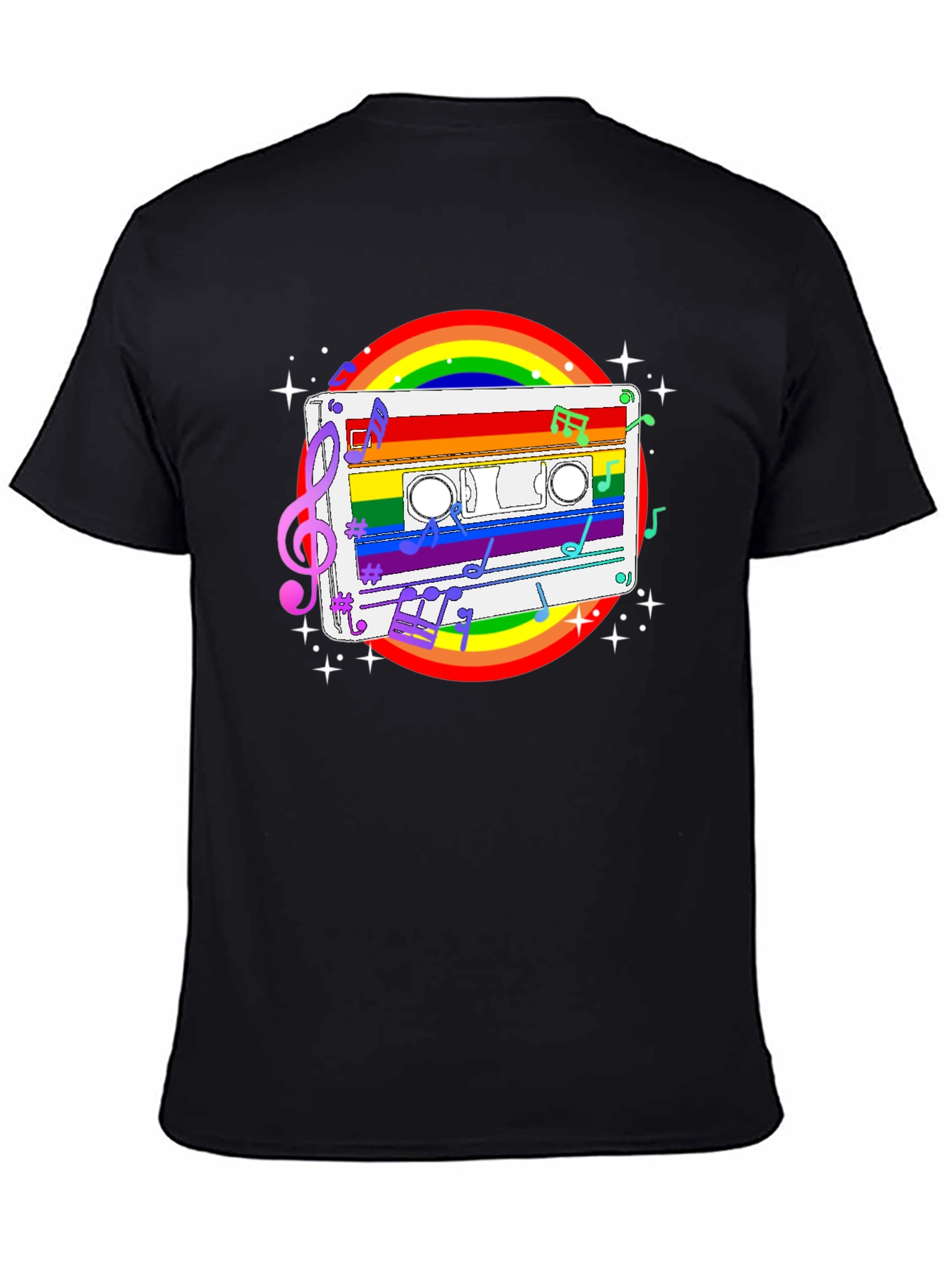 Rainbow Cassette Tape Music T-Shirt