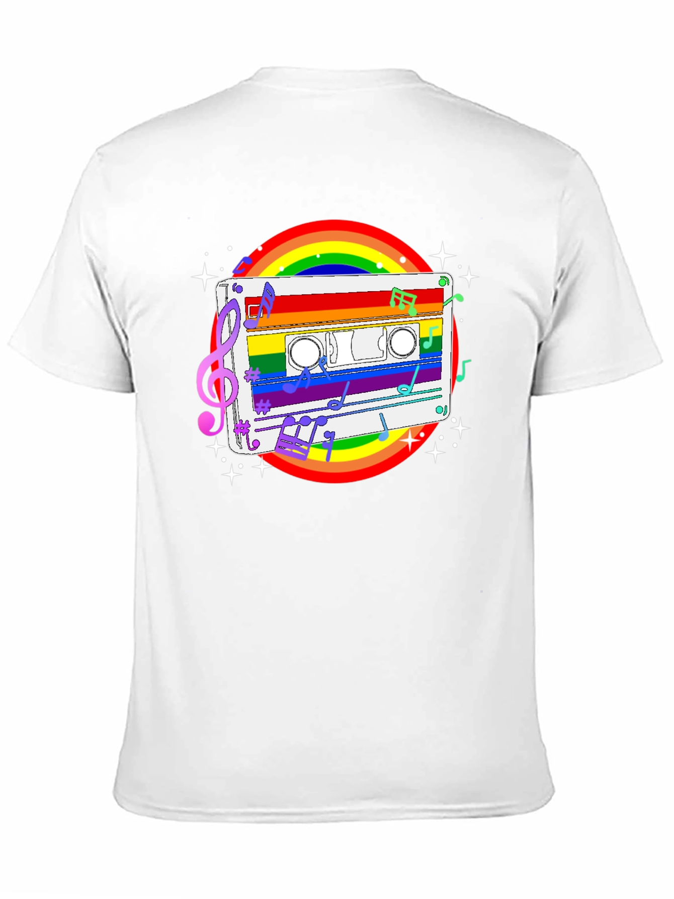 Rainbow Cassette Tape Music T-Shirt