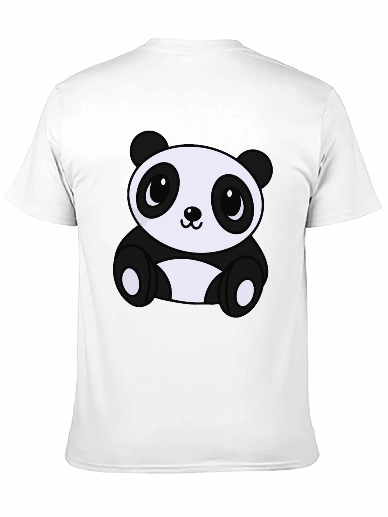 Cute Panda Bear Graphic Tee - Soft Black T-Shirt