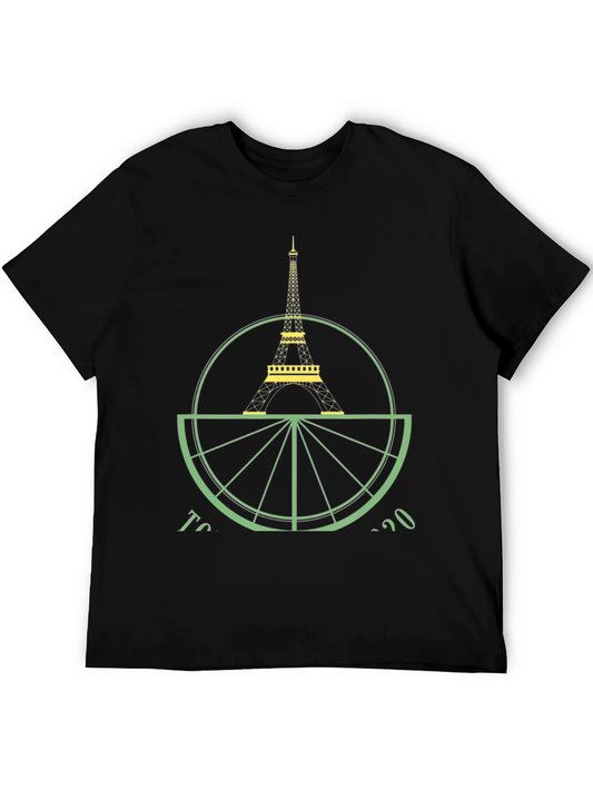 Paris 2020 Graphic Tee - Eiffel Tower Souvenir Shirt