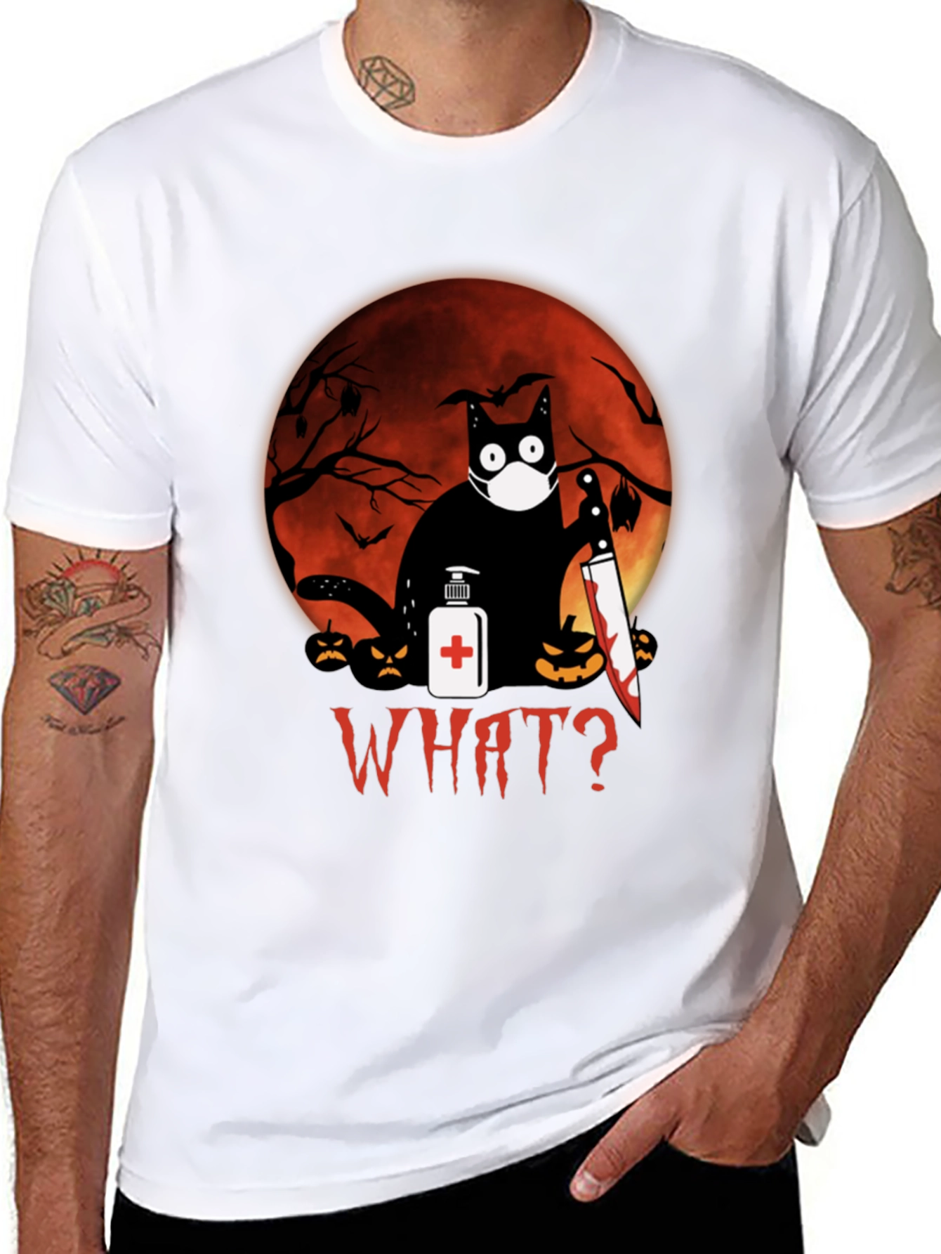 Halloween Cat Graphic Tee