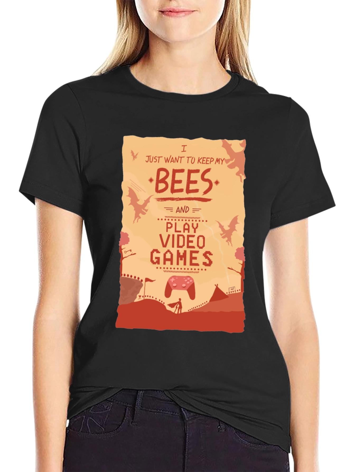 Bees & Video Games Graphic T-Shirt