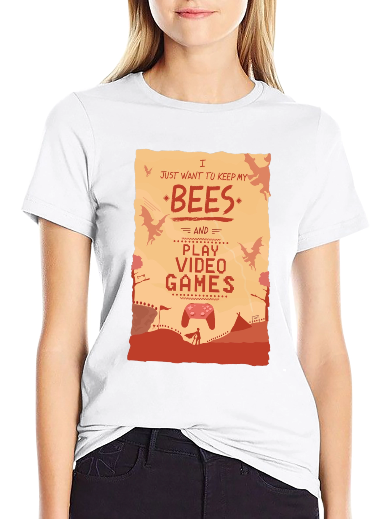 Bees & Video Games Graphic T-Shirt