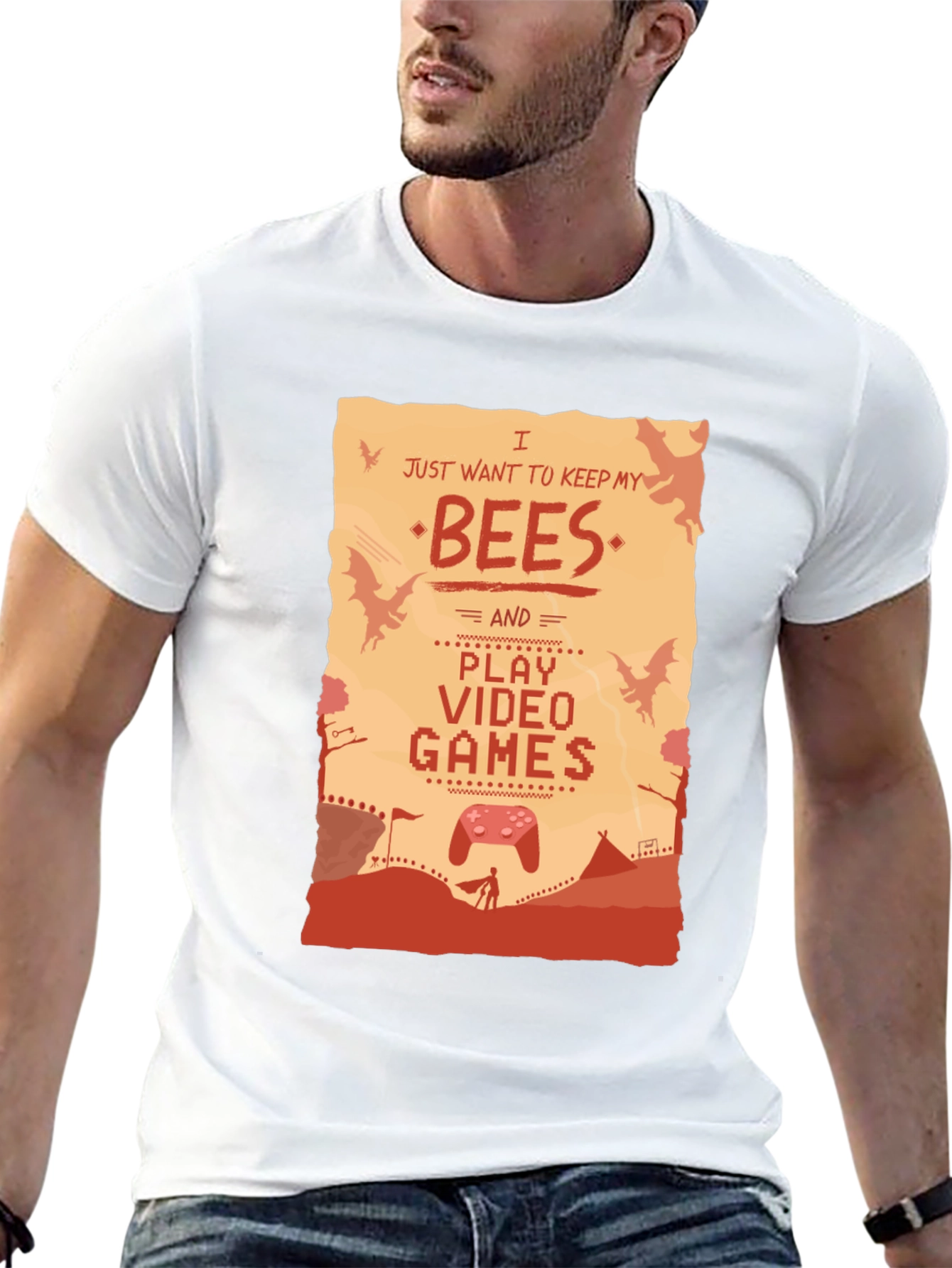 Bees & Video Games Graphic T-Shirt