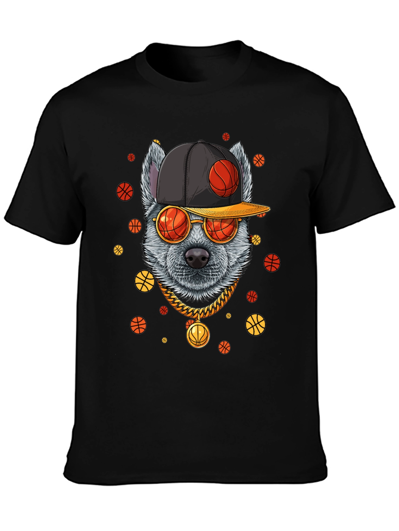 Cool Dog Basketball Graphic Tee