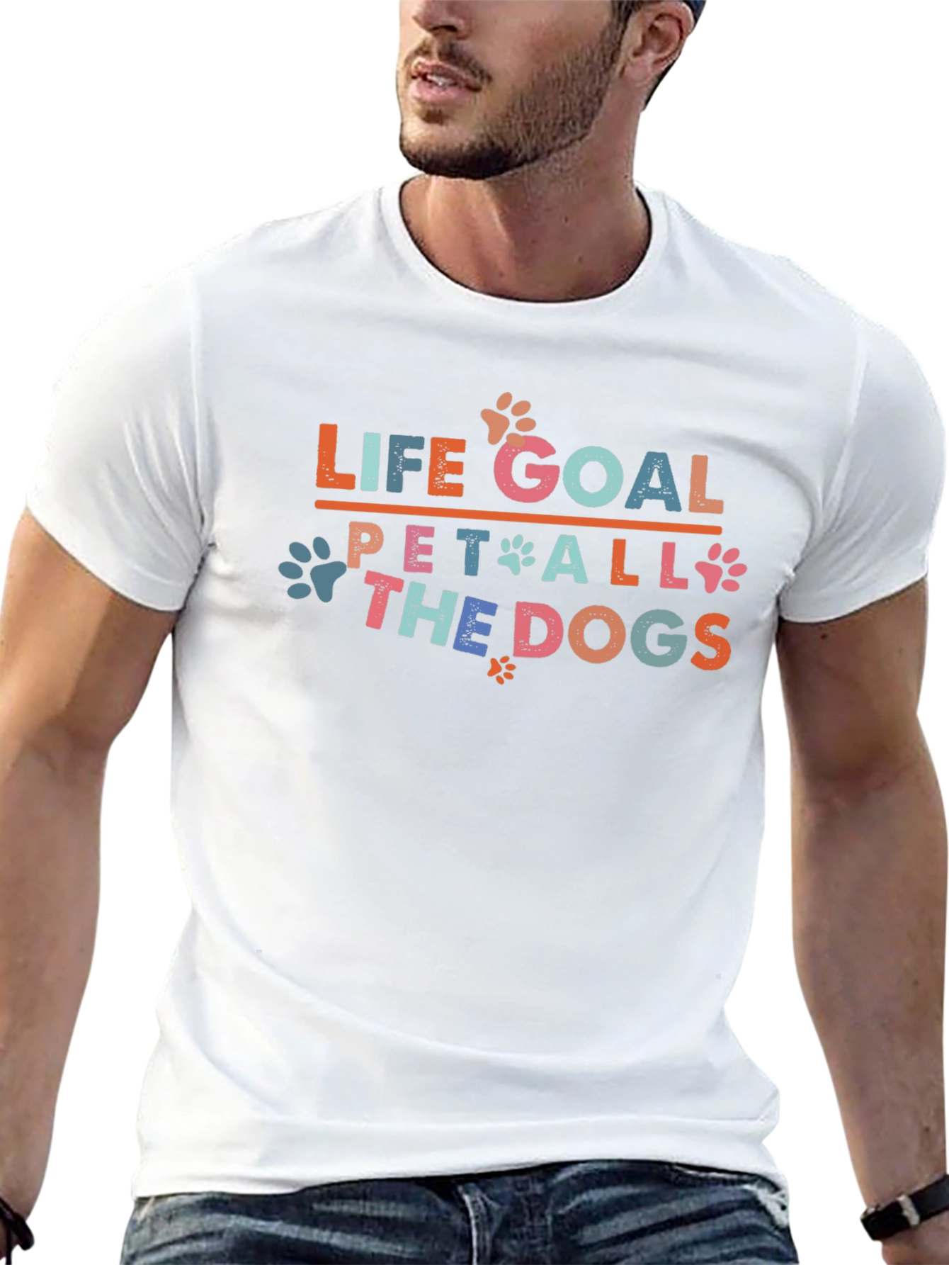 Life Goal: Pet All the Dogs Graphic T-Shirt