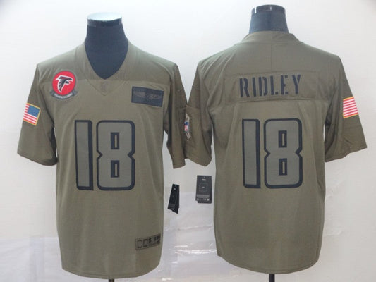 Men's Atlanta Falcons Calvin Ridley #18 Brown Game Jerseys