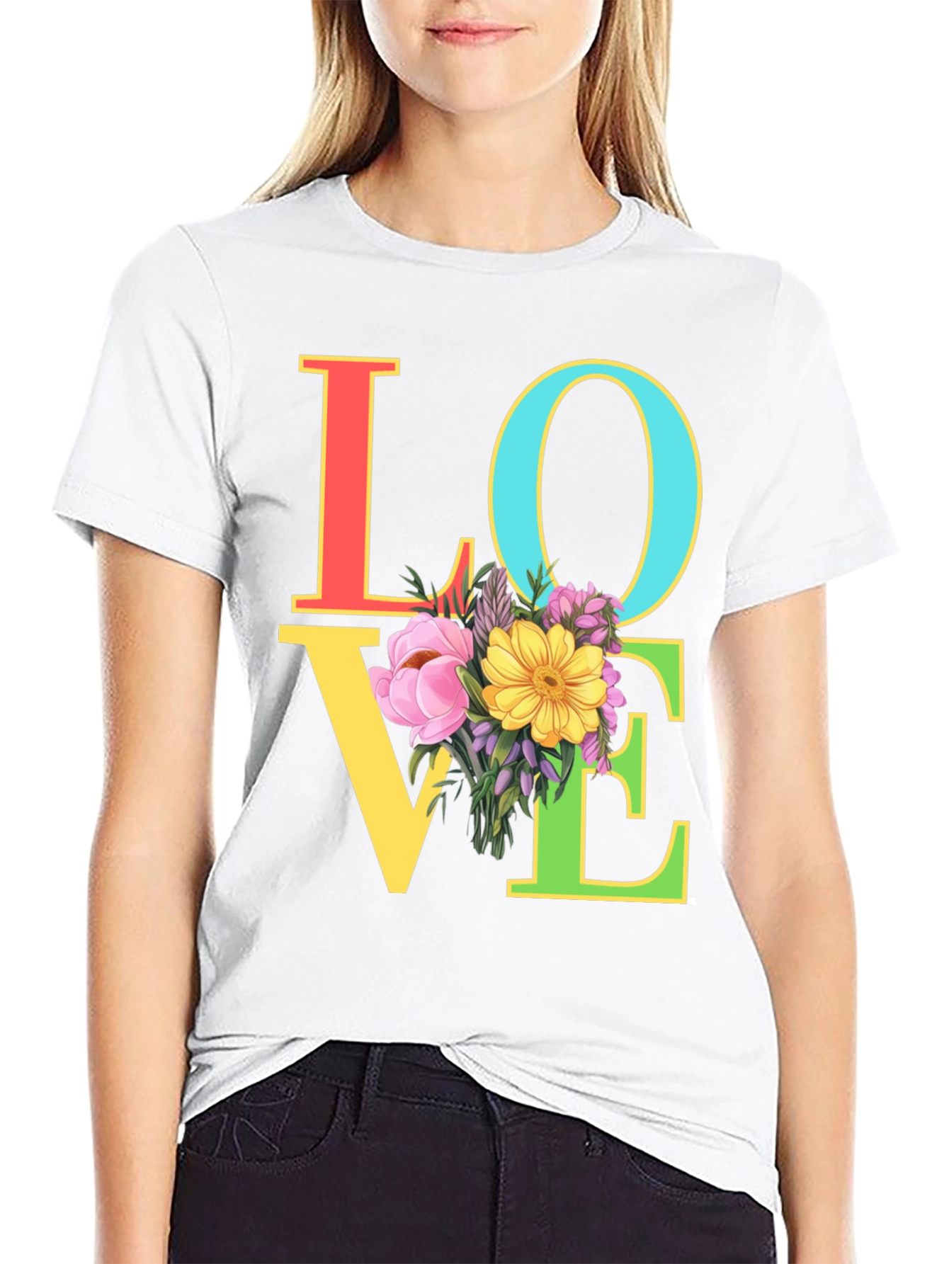 Floral LOVE Graphic Tee - Unisex