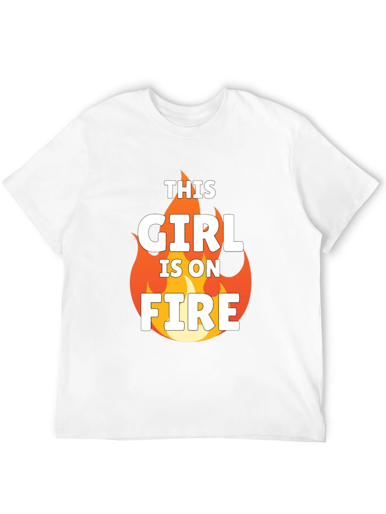 This Girl Is On Fire Graphic Tee - Black