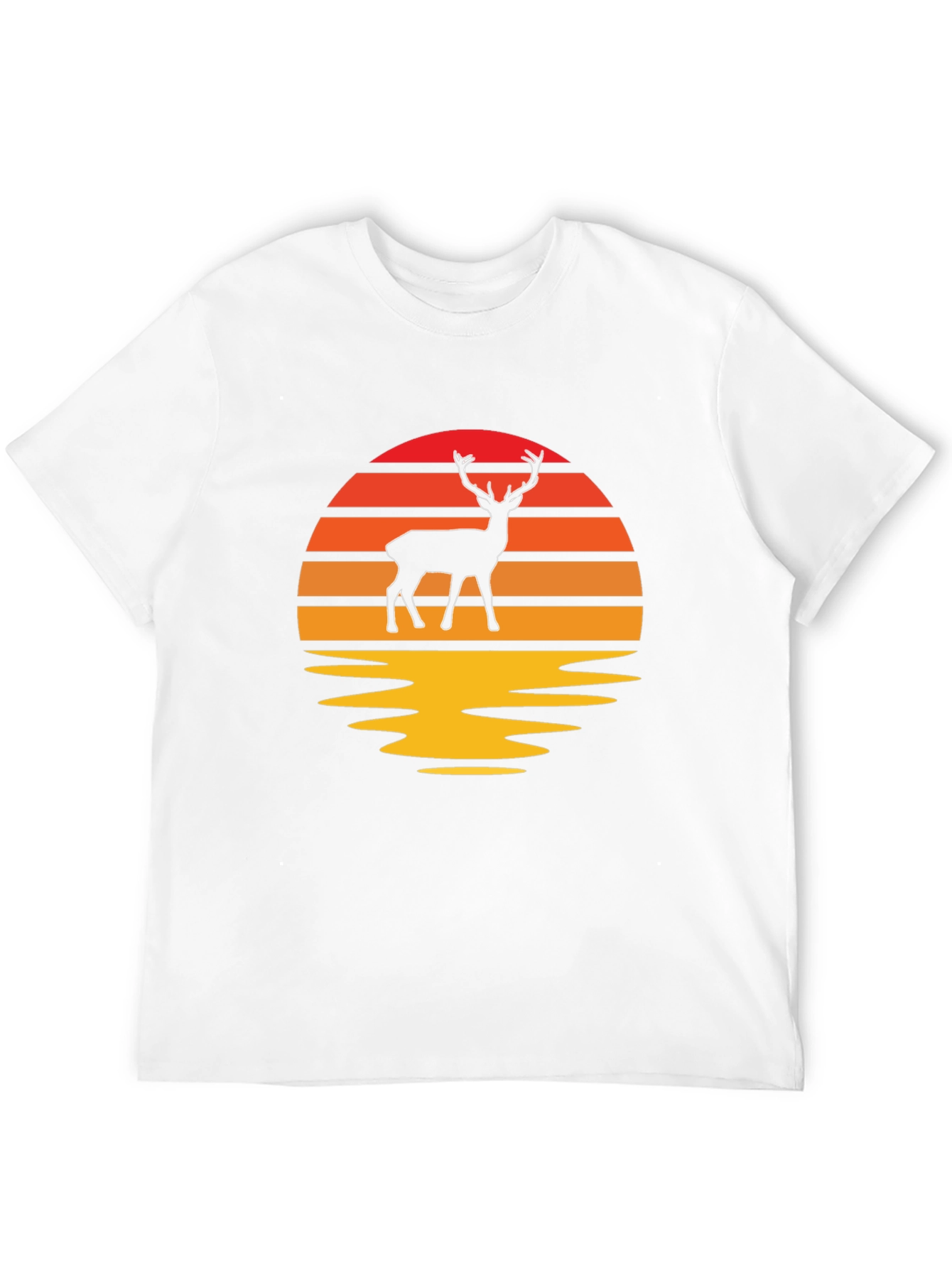 Sunset Deer Graphic Tee - Nature Lovers T-Shirt