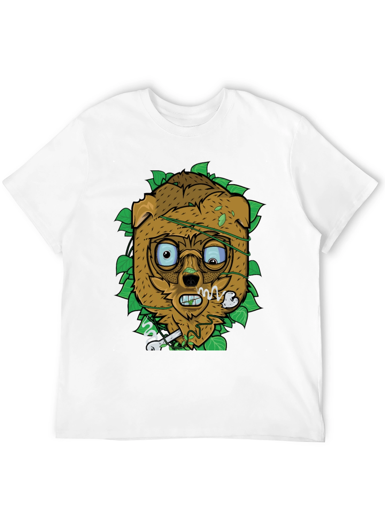 Cartoon Dog with Bone T-Shirt - Unique Graphic Tee