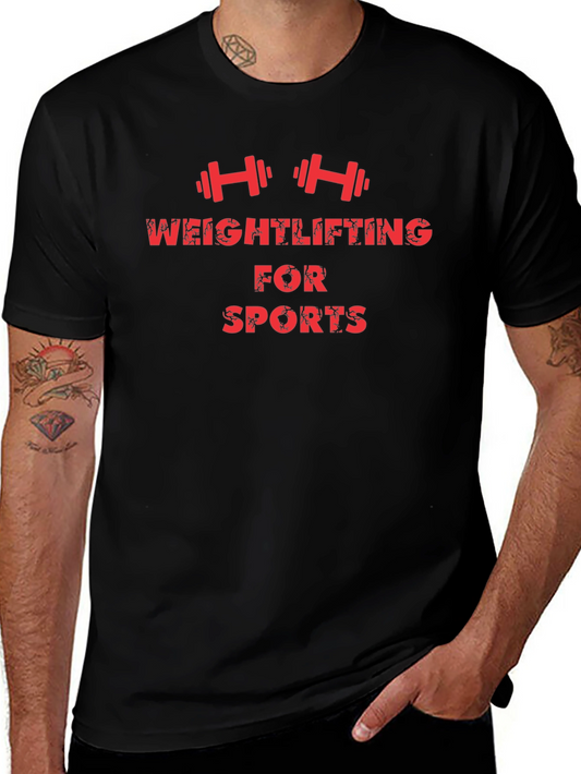 Weightlifting For Sports Black T-Shirt
