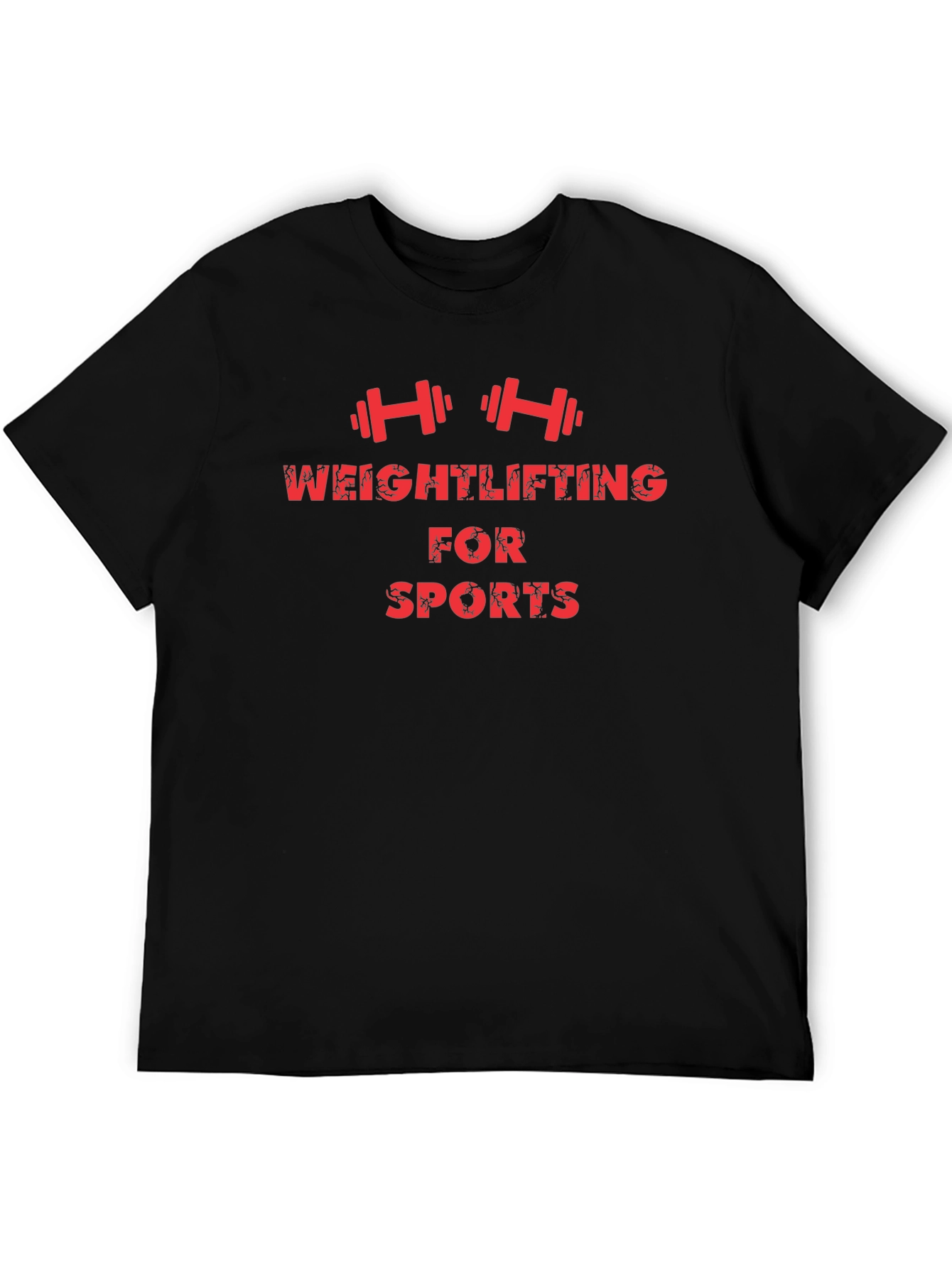 Weightlifting For Sports Black T-Shirt