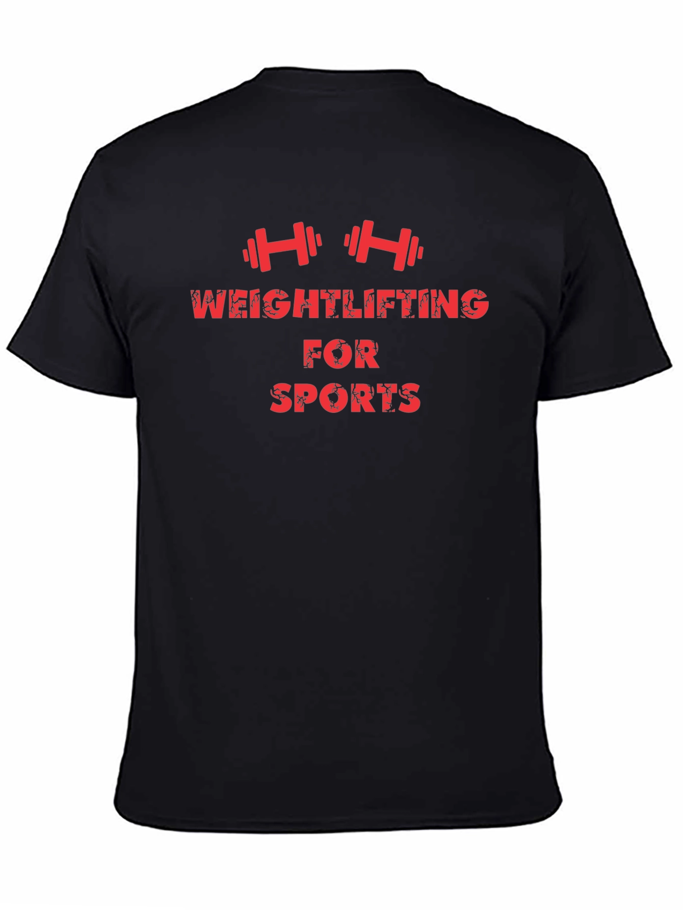 Weightlifting For Sports Black T-Shirt