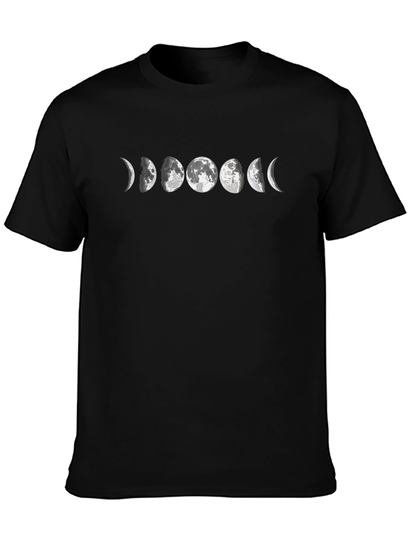 Lunar Phase Graphic Tee - Black