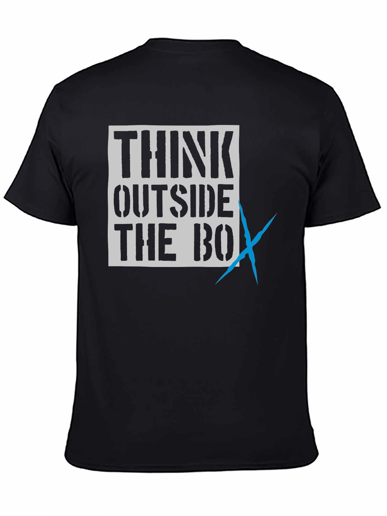 Think Outside the Box Black Graphic Tee