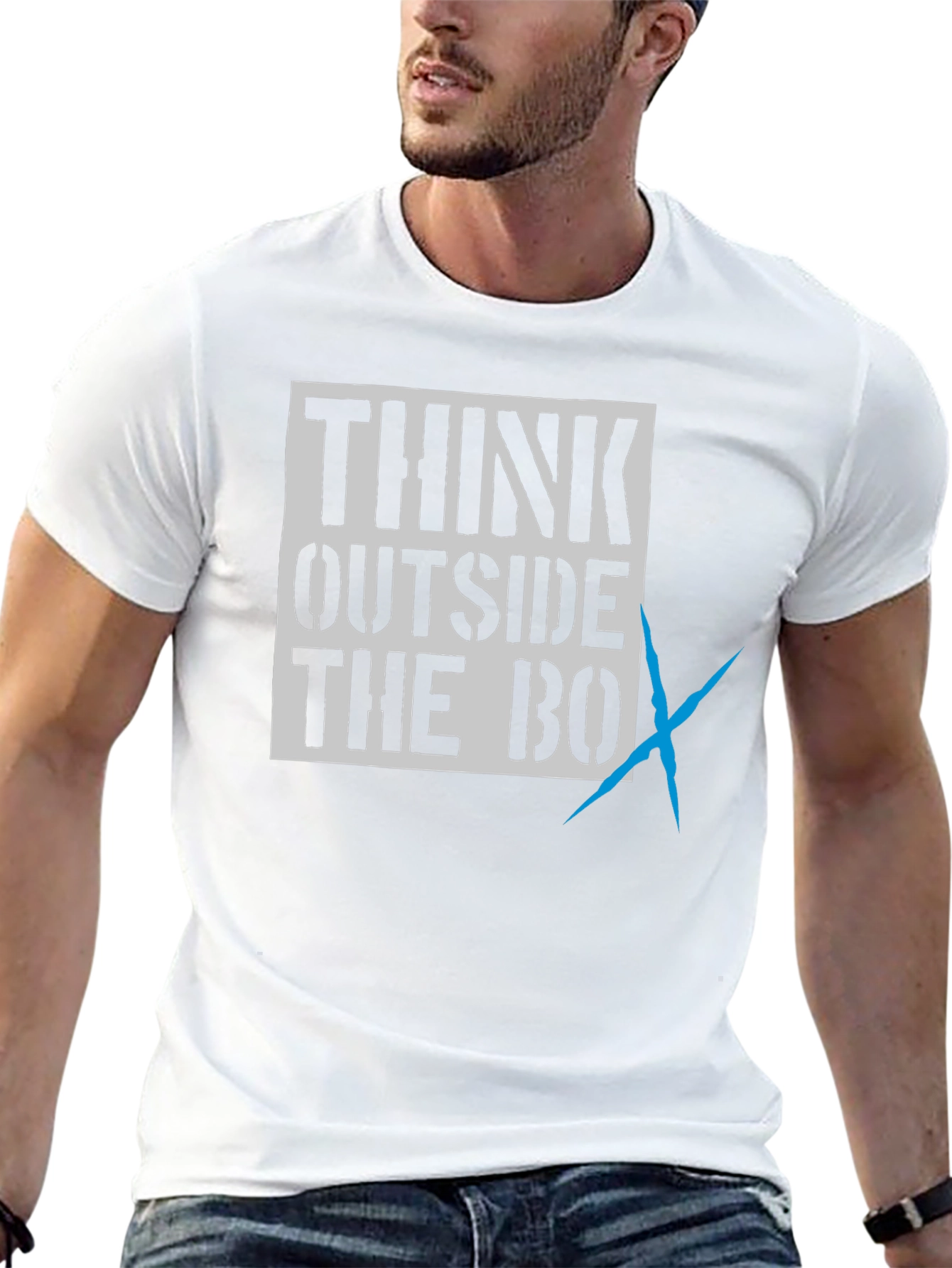 Think Outside the Box Black Graphic Tee