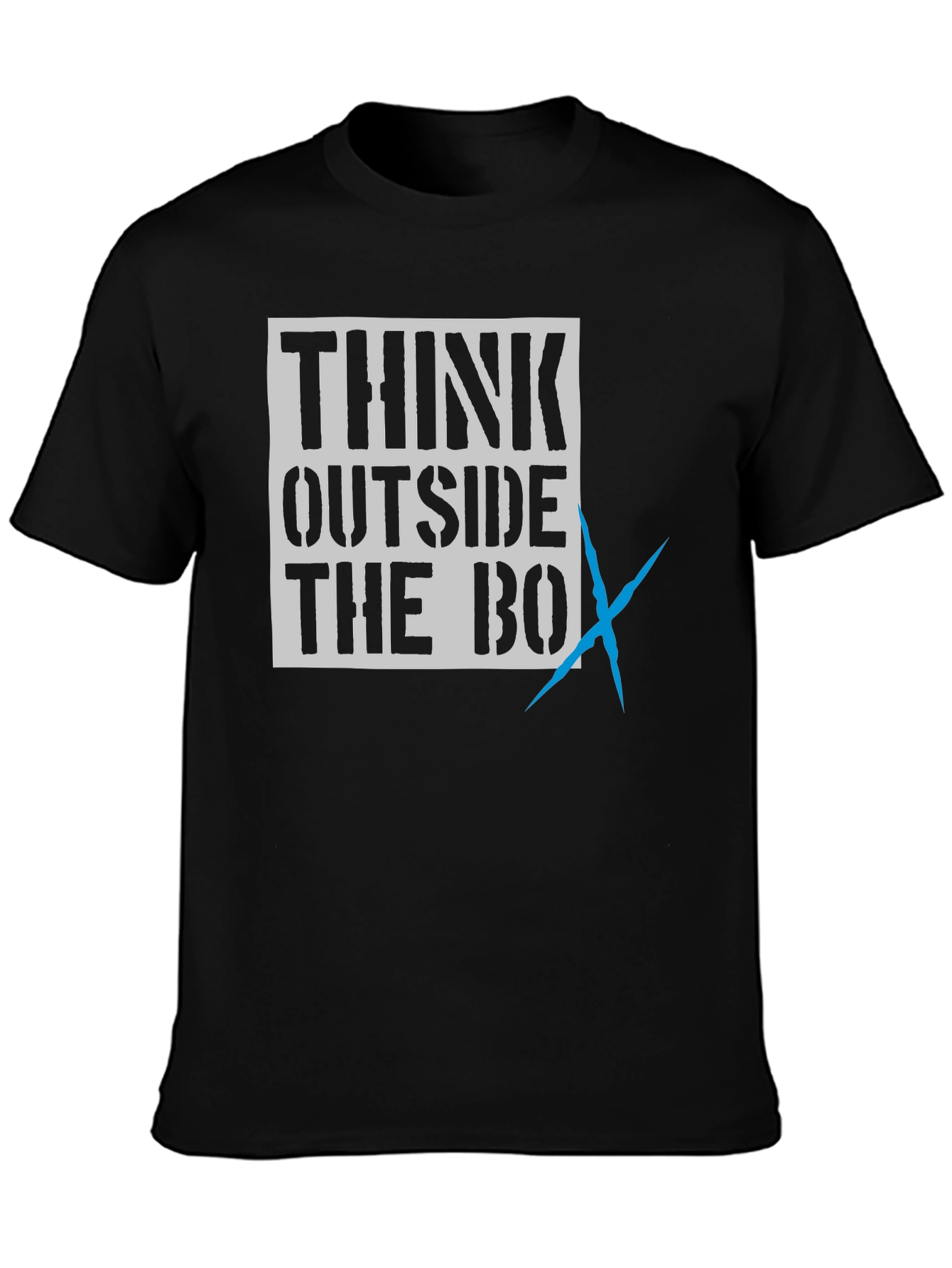 Think Outside the Box Black Graphic Tee