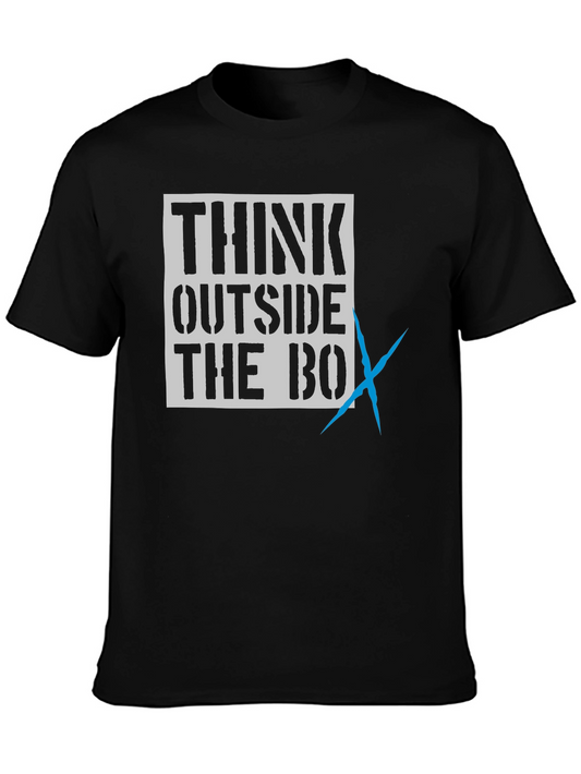Think Outside the Box Black Graphic Tee