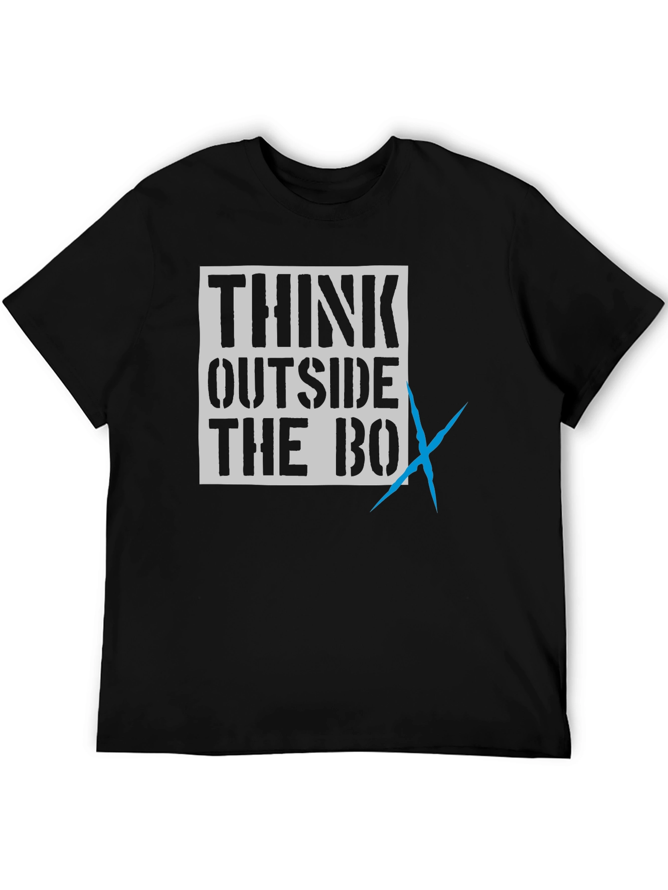 Think Outside the Box Black Graphic Tee