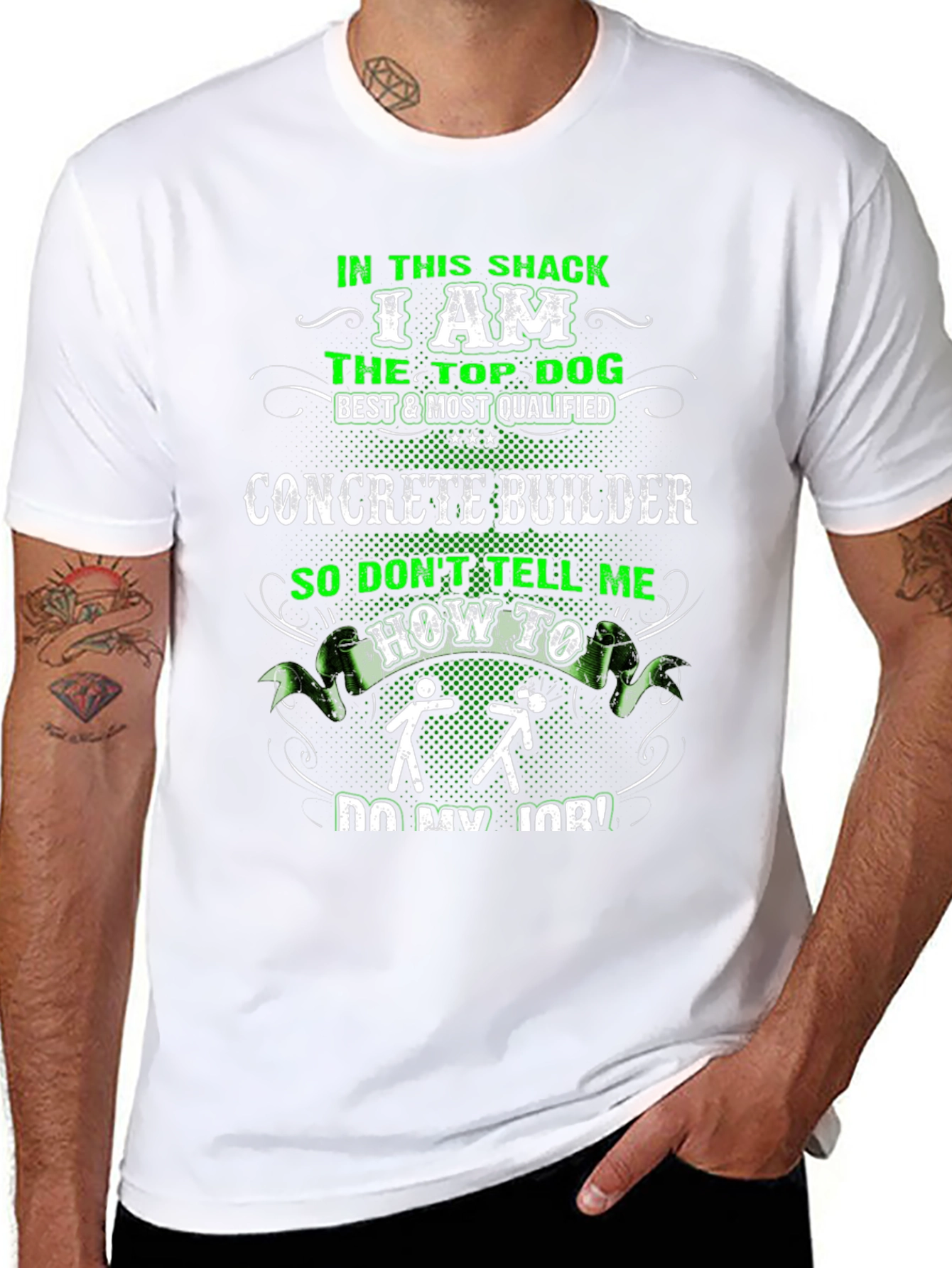 Concrete Builder T-Shirt: Top Dog in This Shack