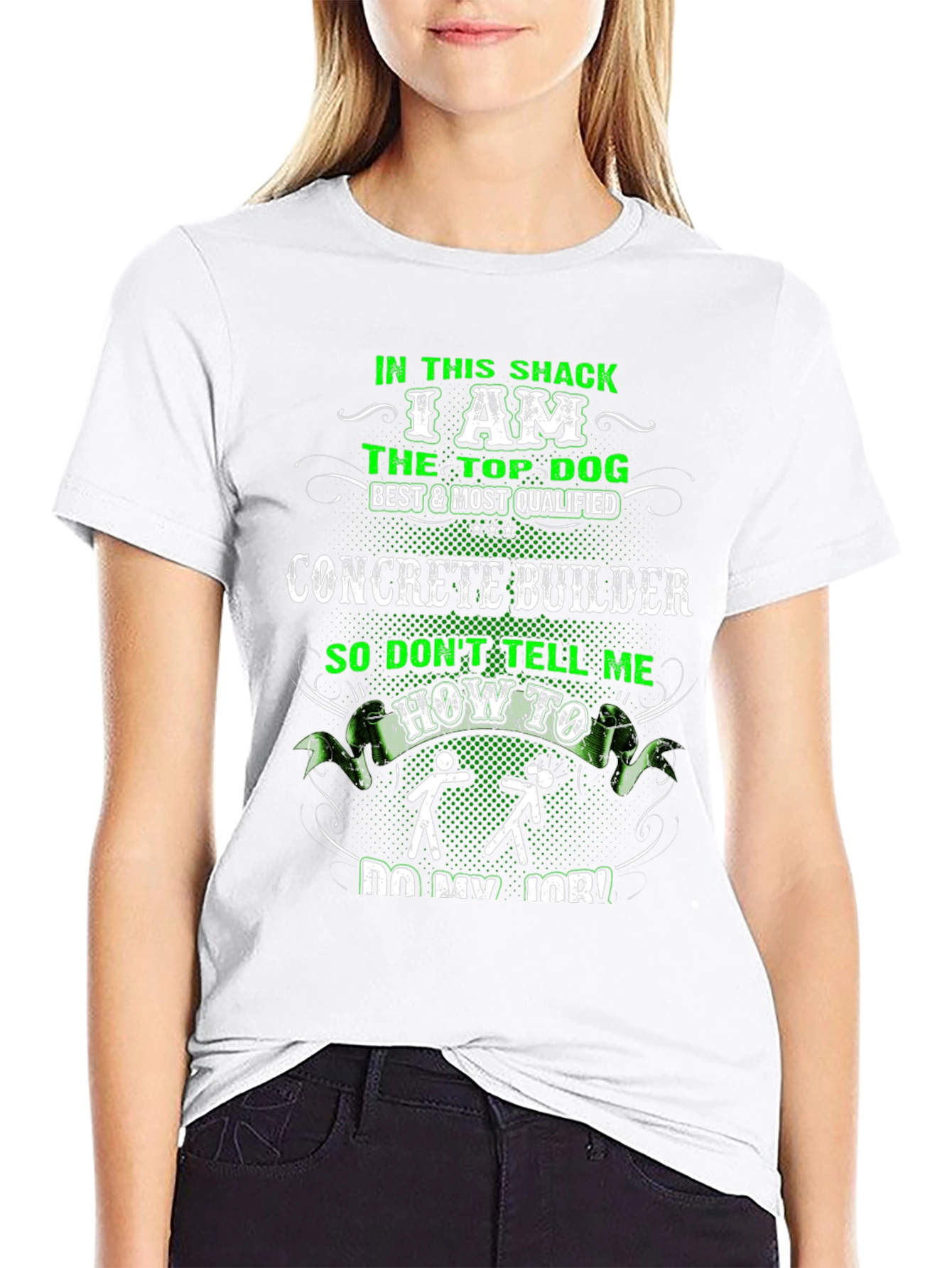 Concrete Builder T-Shirt: Top Dog in This Shack