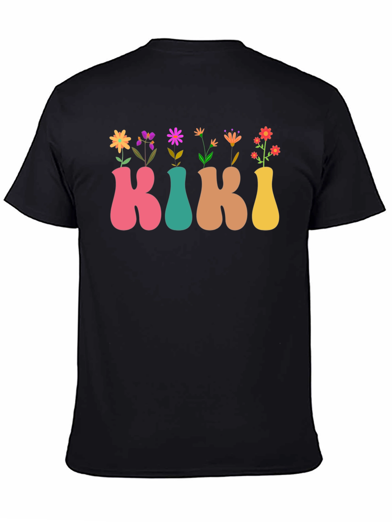 Kiki Flower Vase T-Shirt - Floral Initial Tee