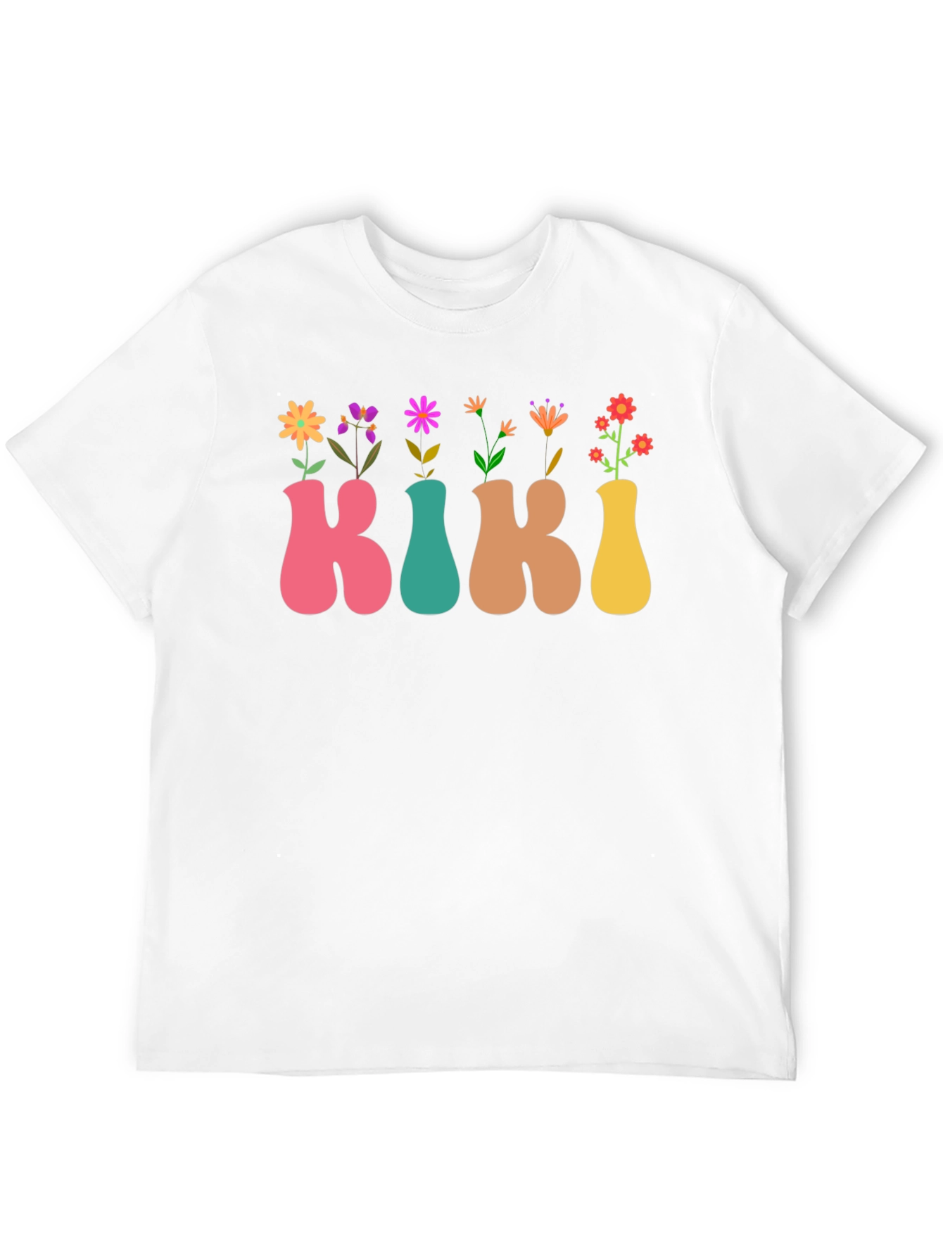 Kiki Flower Vase T-Shirt - Floral Initial Tee