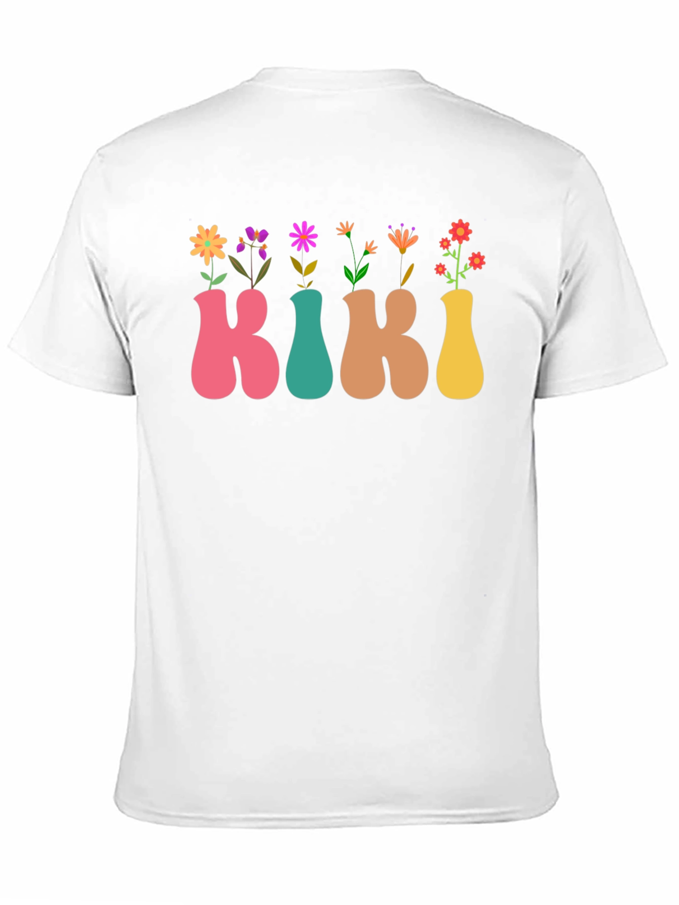 Kiki Flower Vase T-Shirt - Floral Initial Tee
