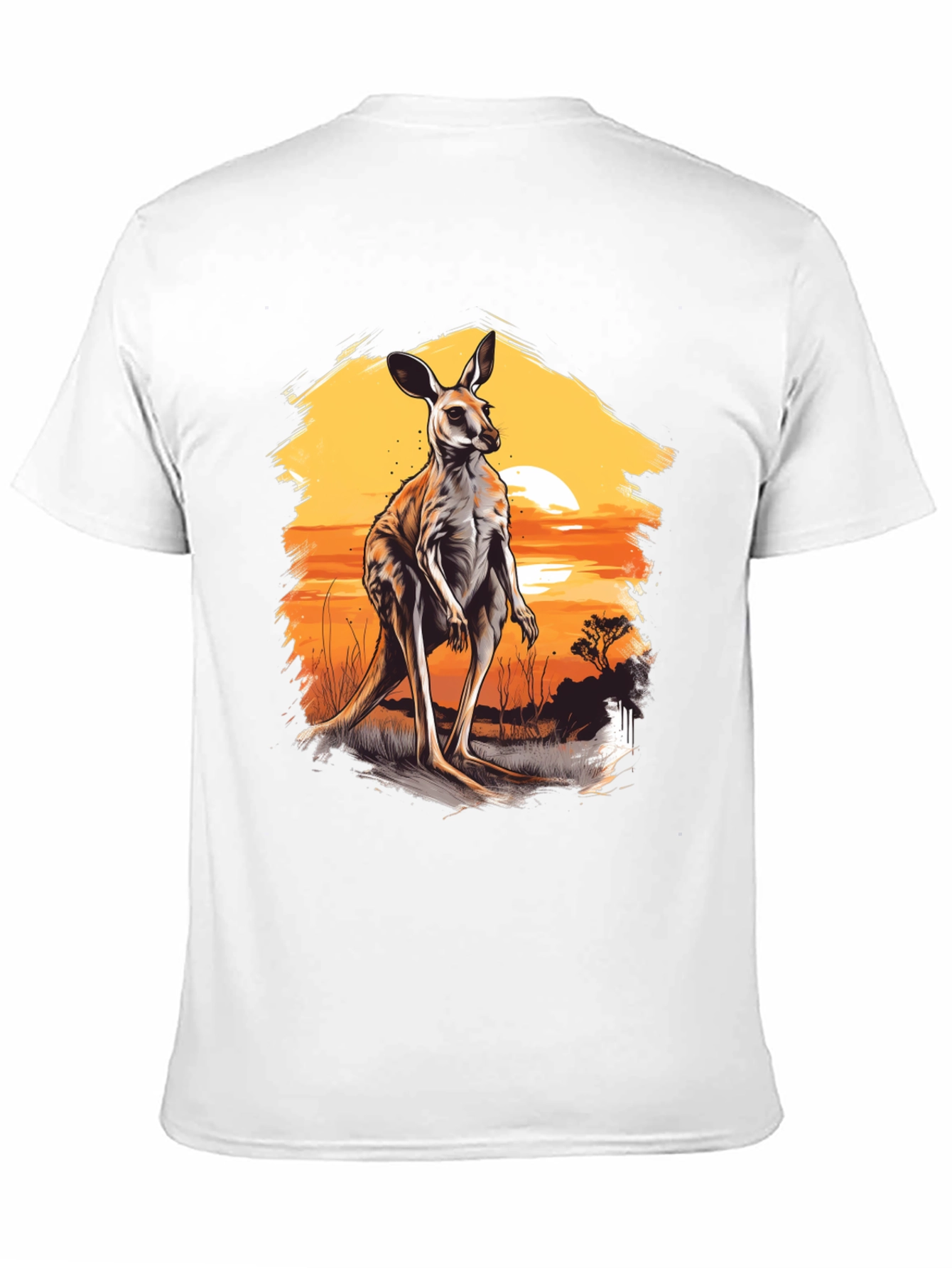 Kangaroo Sunset Graphic T-Shirt