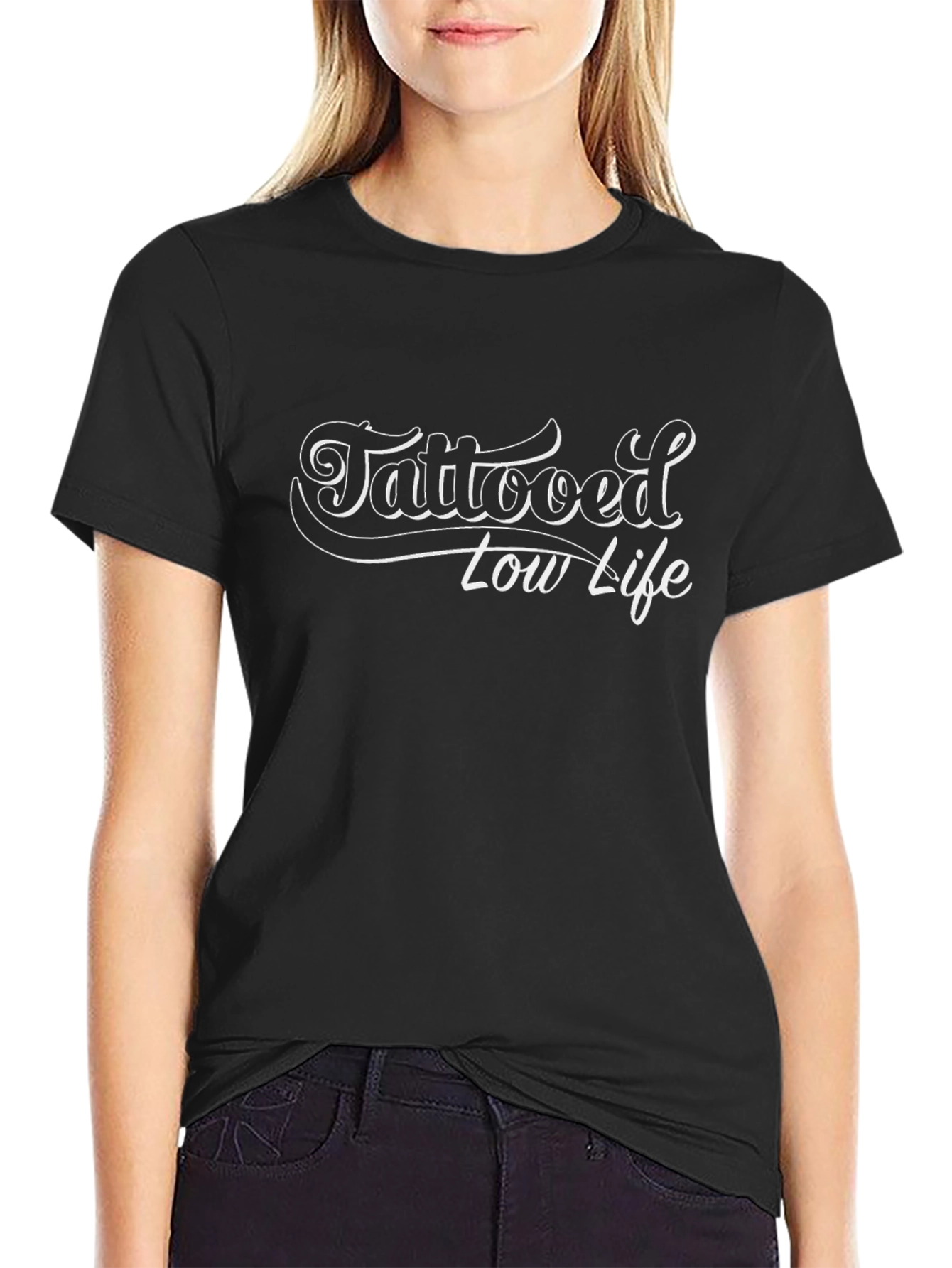 Tattooed Low Life Graphic T-Shirt - Black