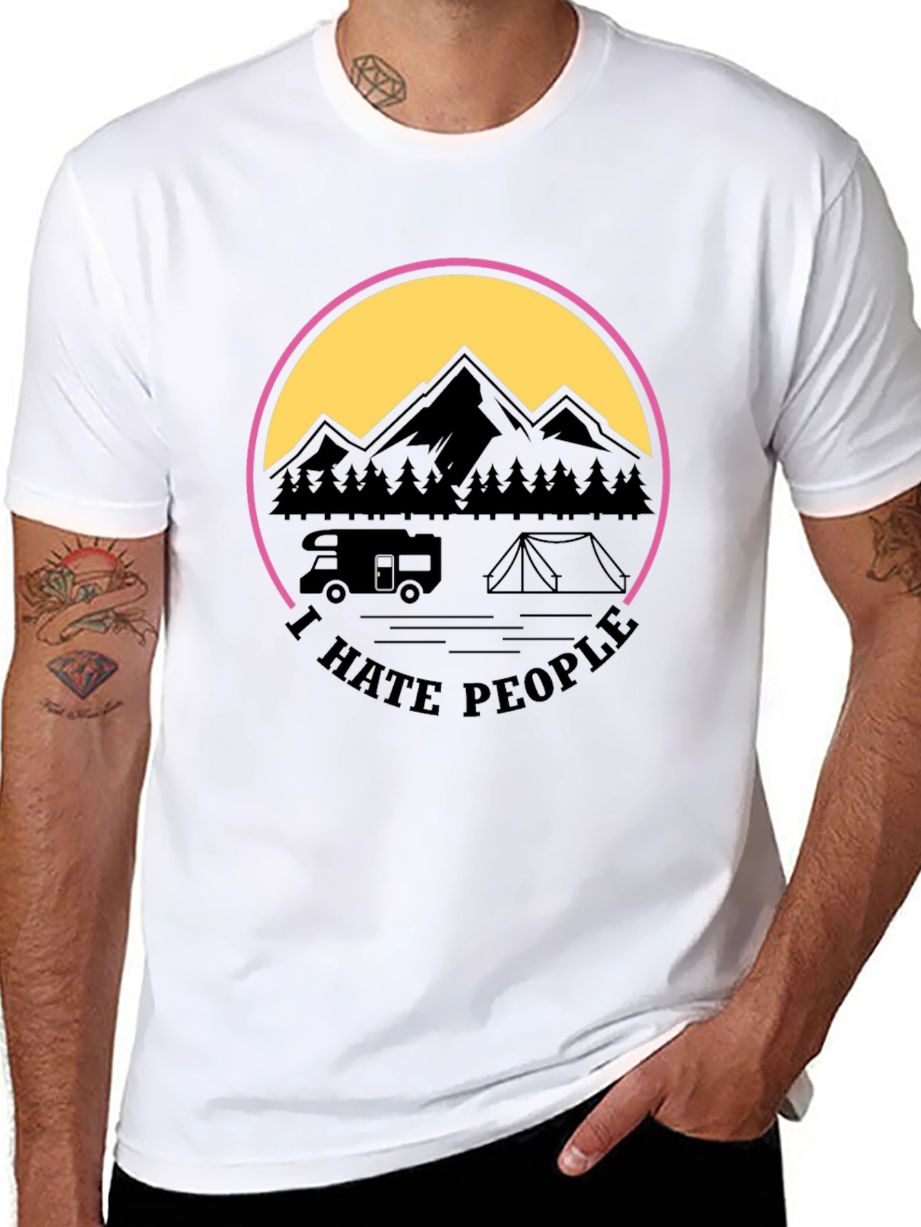 I Hate People Camping Graphic Tee