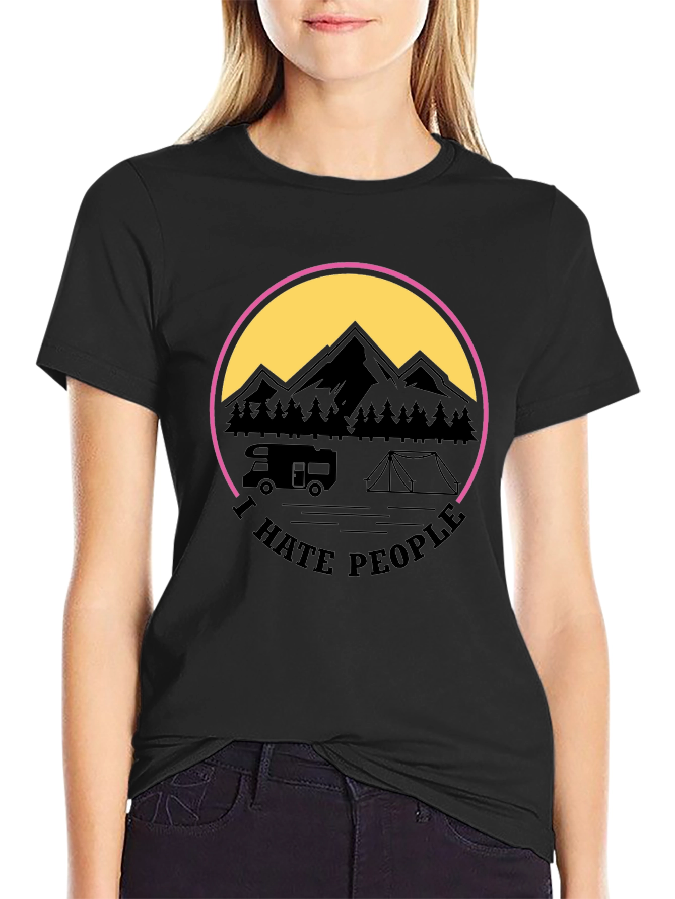I Hate People Camping Graphic Tee
