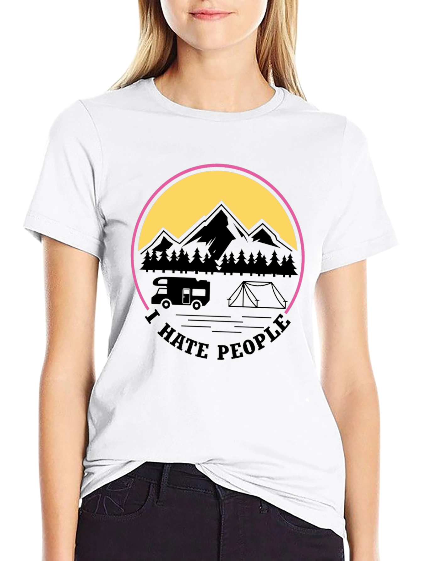 I Hate People Camping Graphic Tee